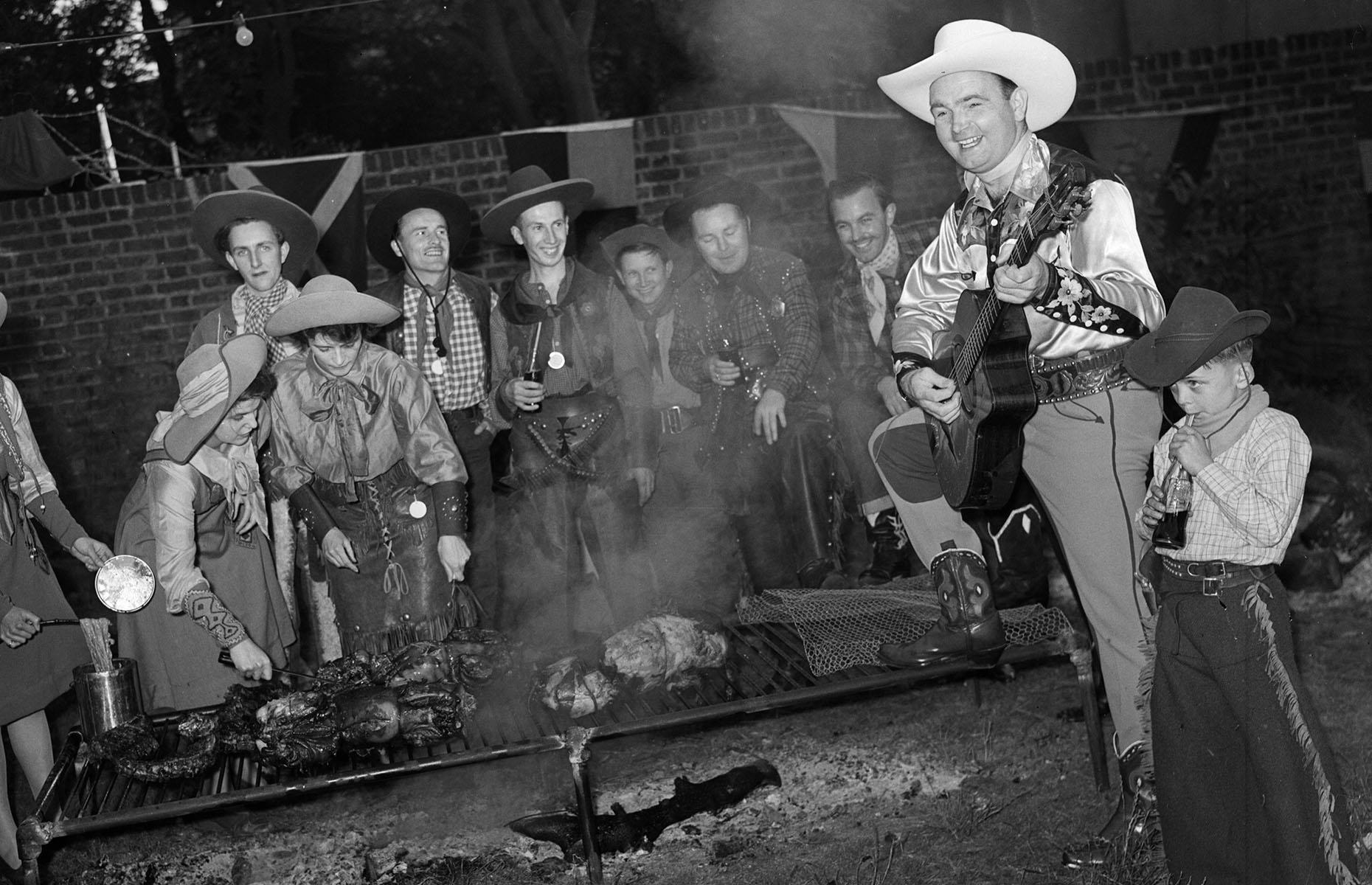 1950: a western-themed barbecue party
