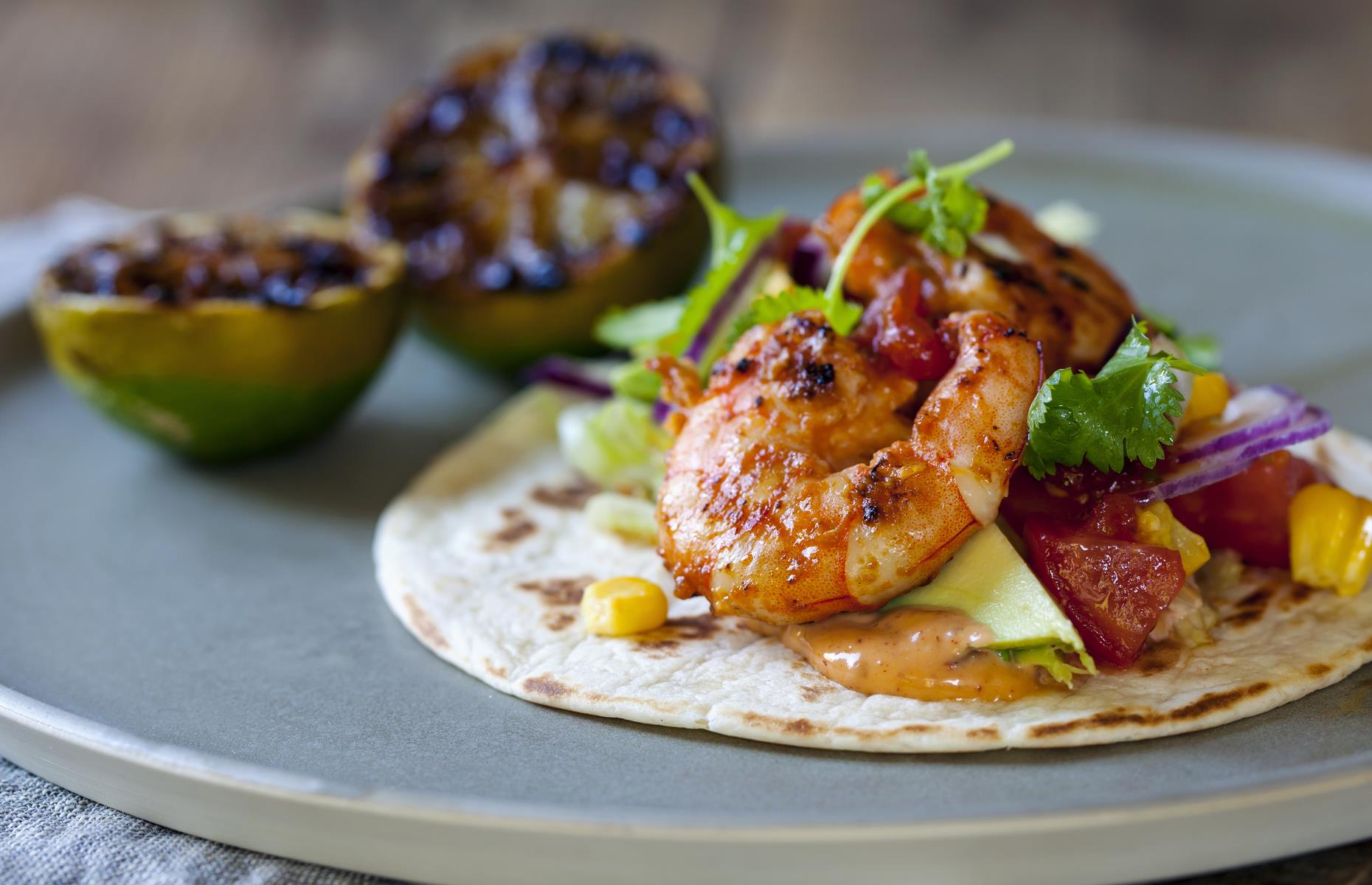 Prawn tacos