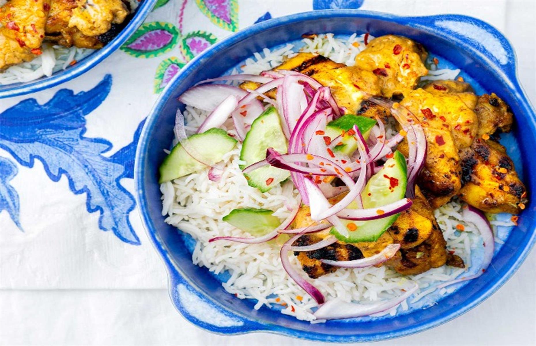 Peanut satay chicken