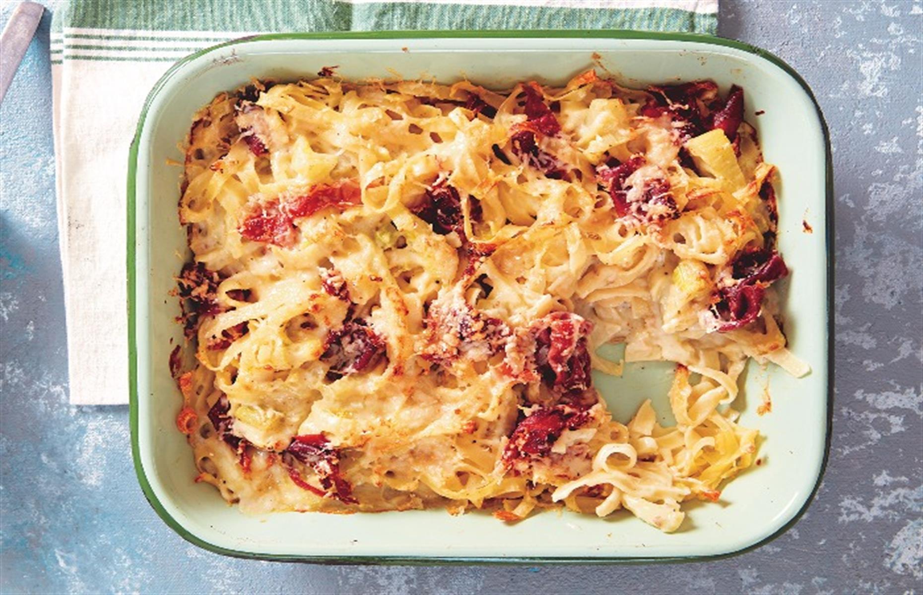 Parma Ham and fennel pasta bake