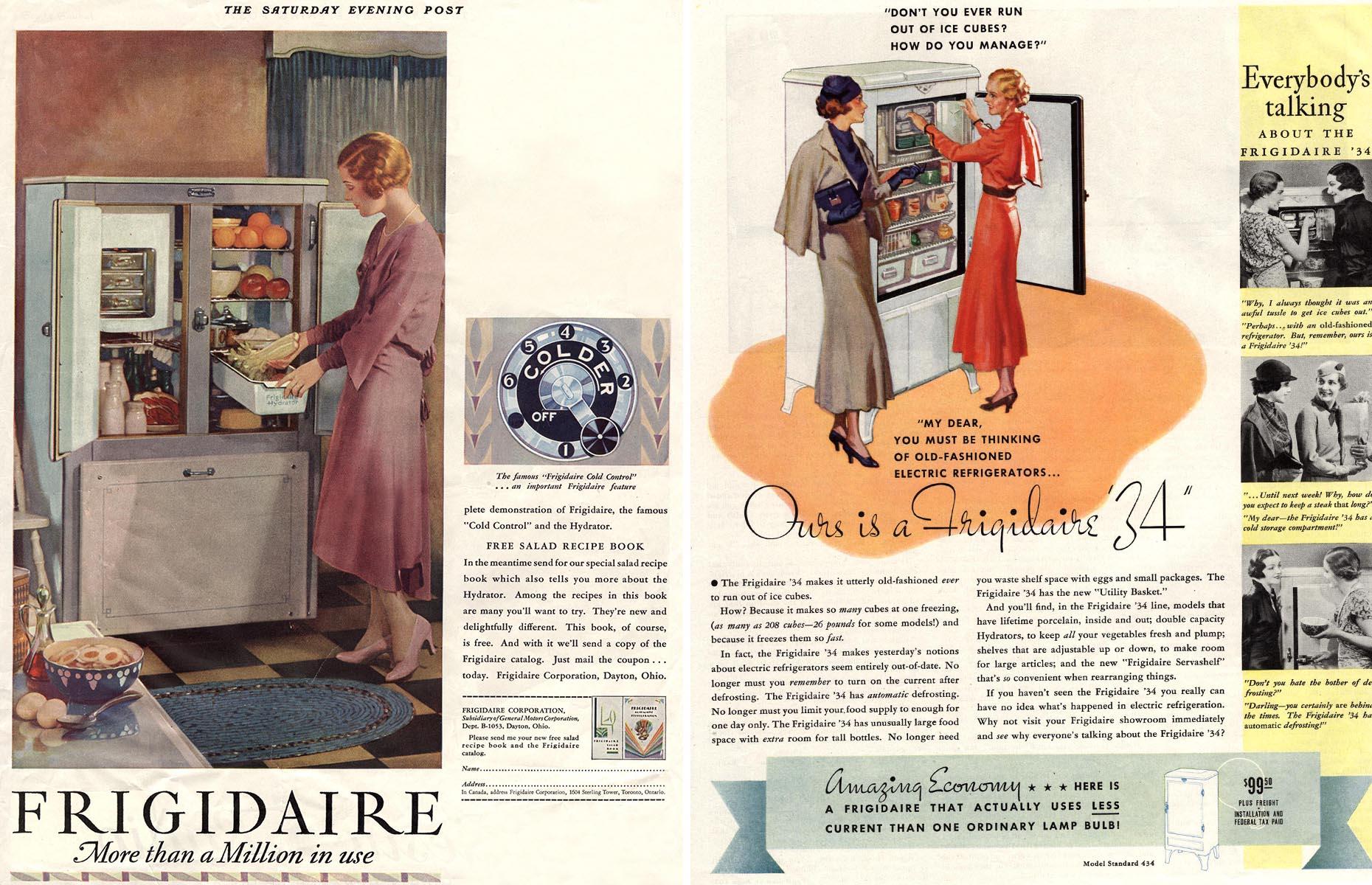 1930s: Frigidaire refrigerators