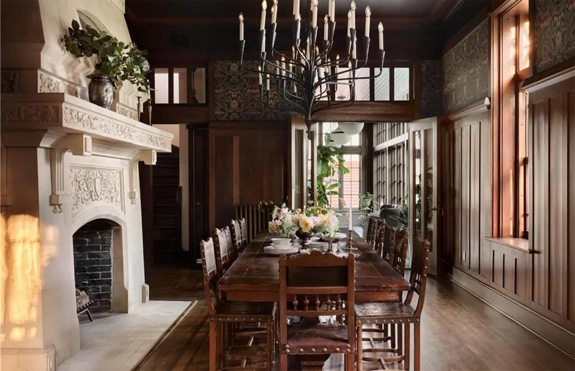 The stately dining room