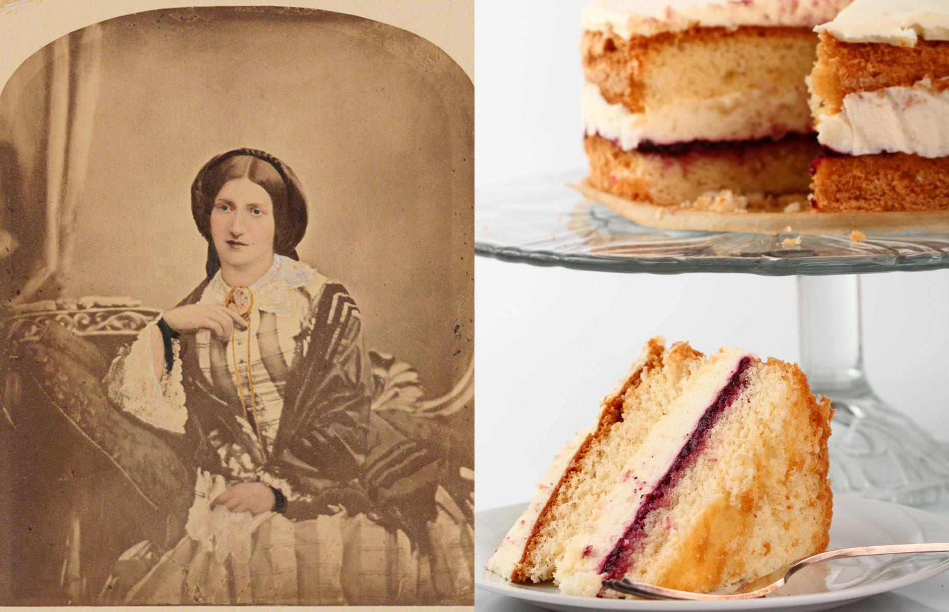 Mrs Beeton’s patriotic Victoria sponge cake