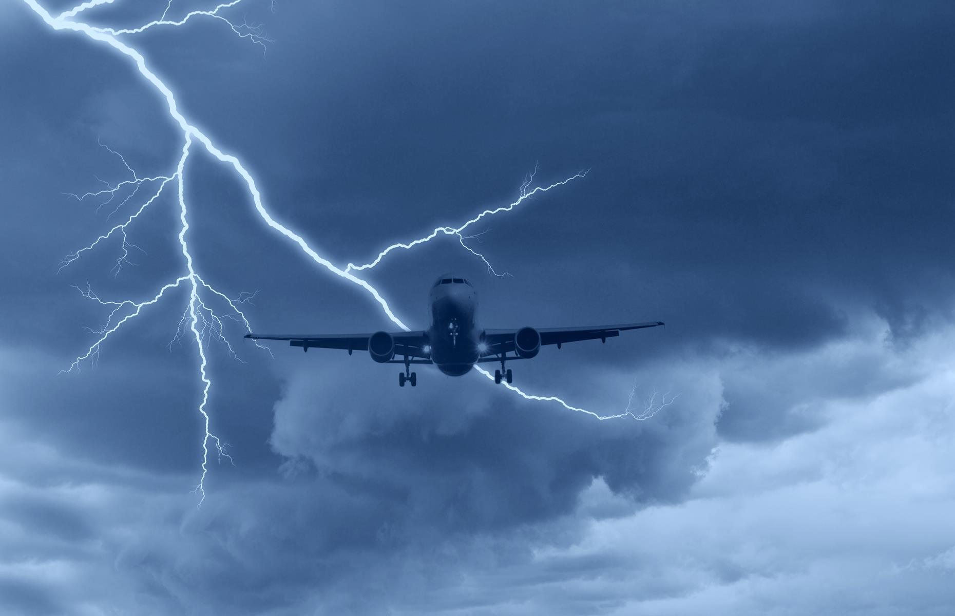 Lightning can strike planes but it often goes unnoticed