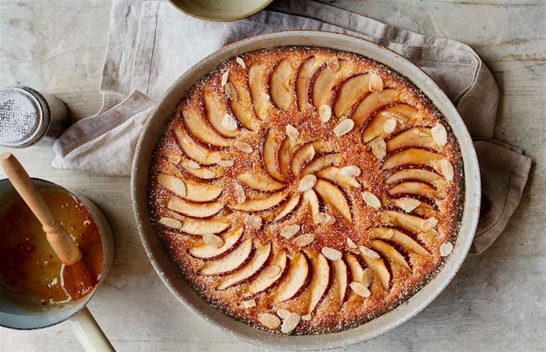 35. Brioche, frangipane and apple pudding