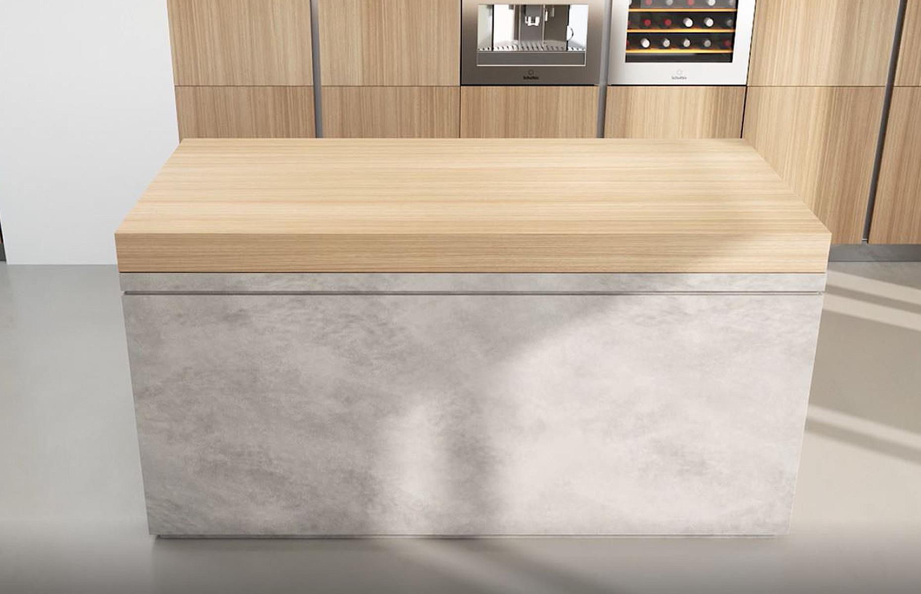 Before: a contemporary kitchen island
