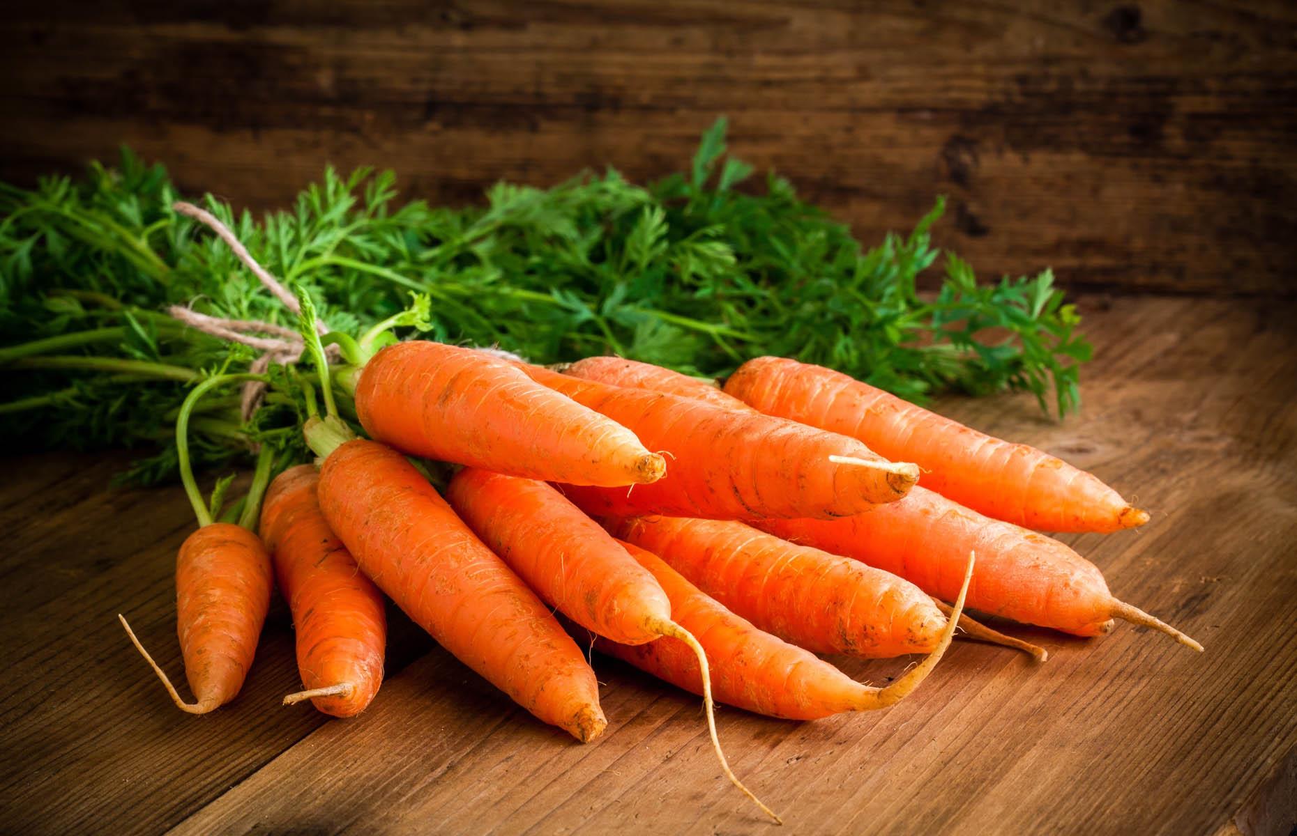 Store carrots and hard herbs in a damp cloth