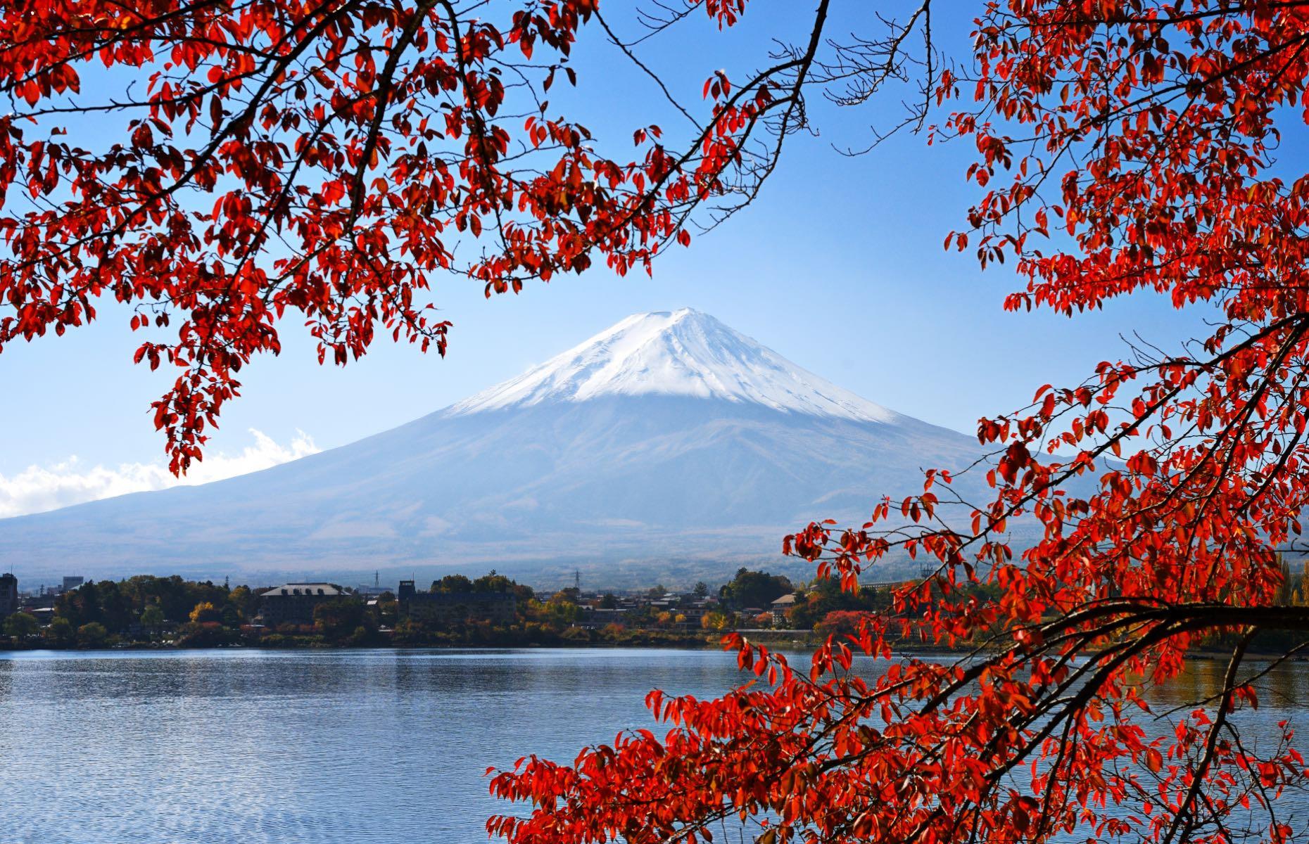 Lake Kawaguchi, Fujikawaguchiko, Yamanashi Prefecture, Japan