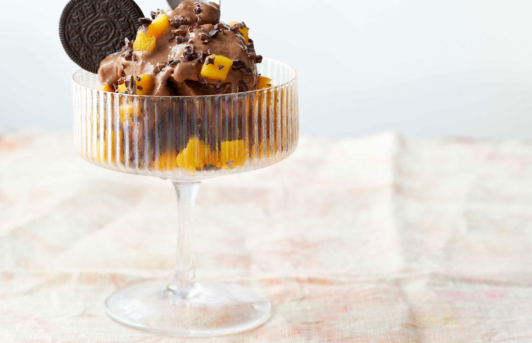 Banana and chocolate ice cream
