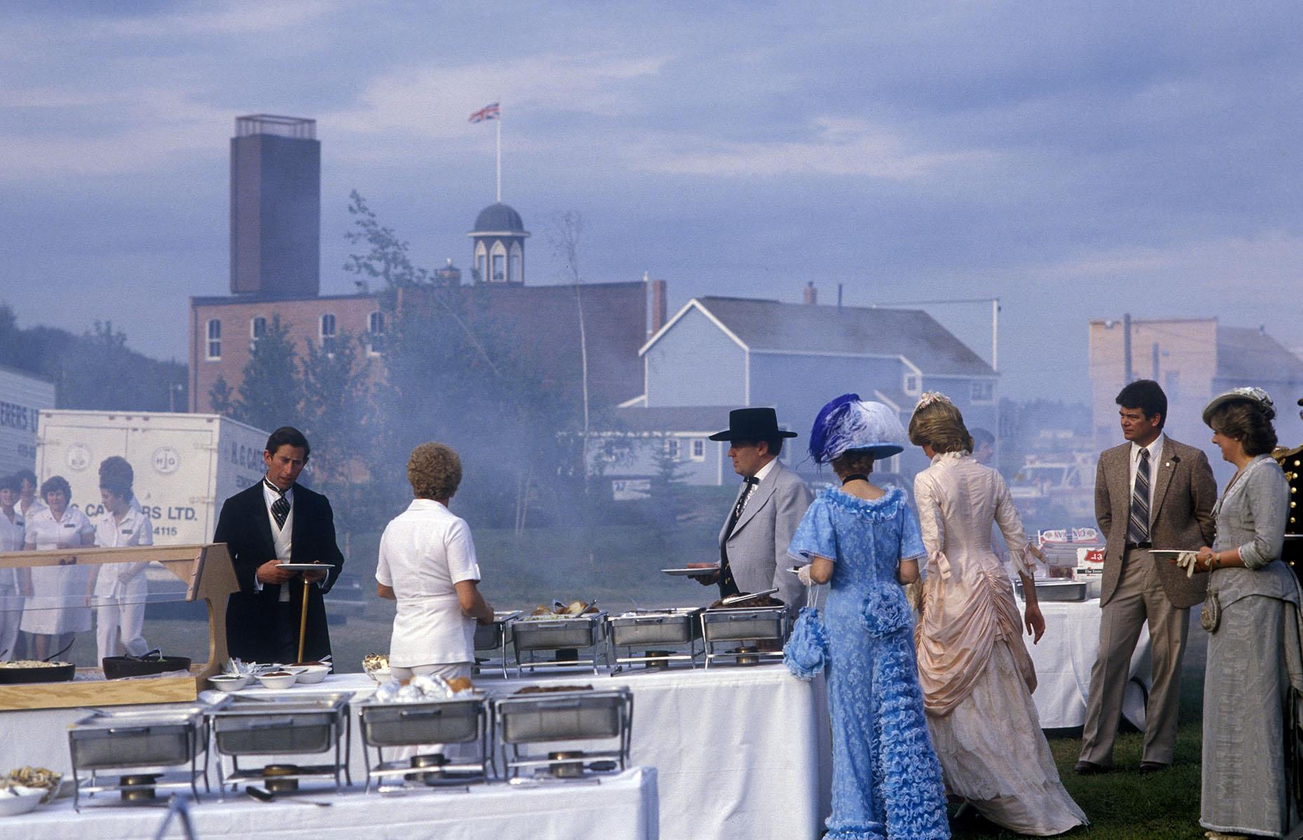 1980s: the royal couple at a Klondike barbecue