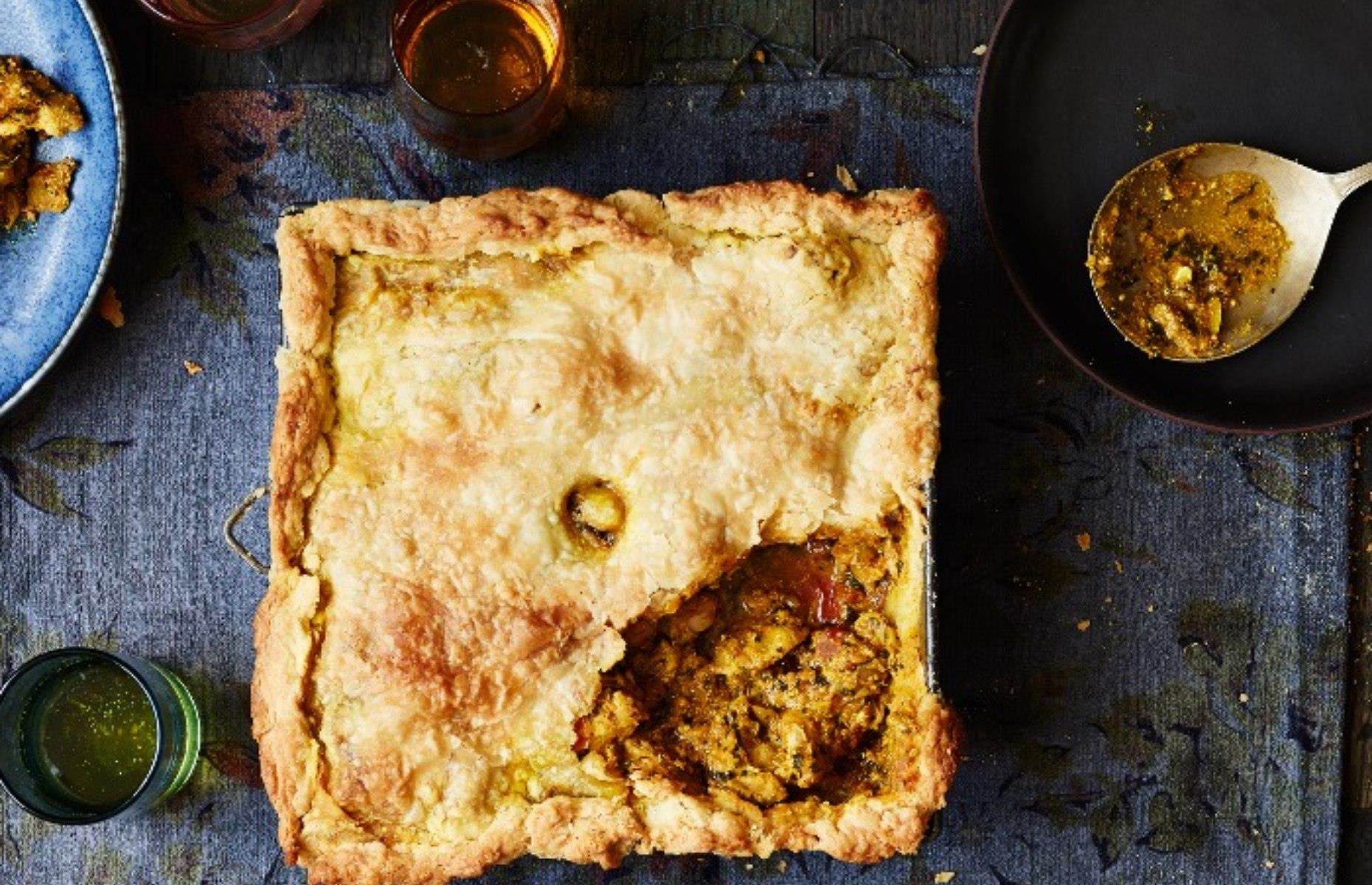 Chicken tikka masala pie 