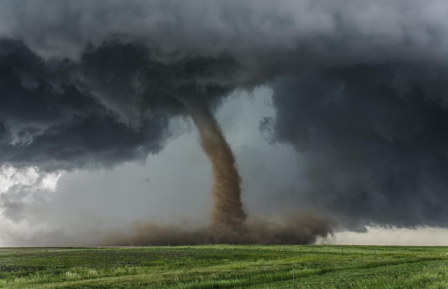 Over 1,200 tornadoes happen a year