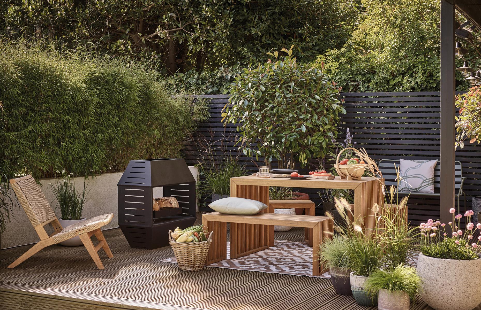 Layer up an outdoor room