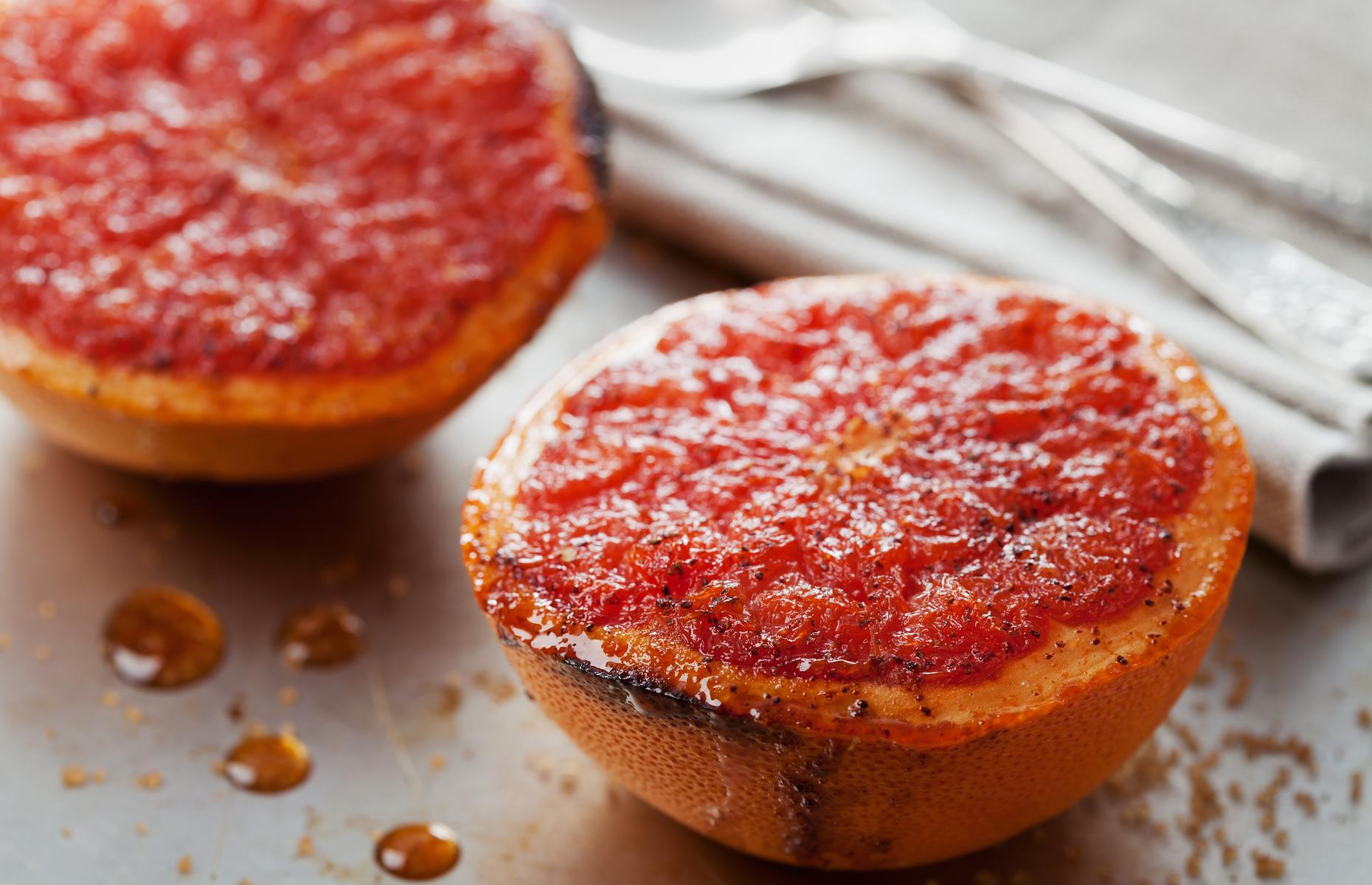 Baked grapefruit (80 calories per half)