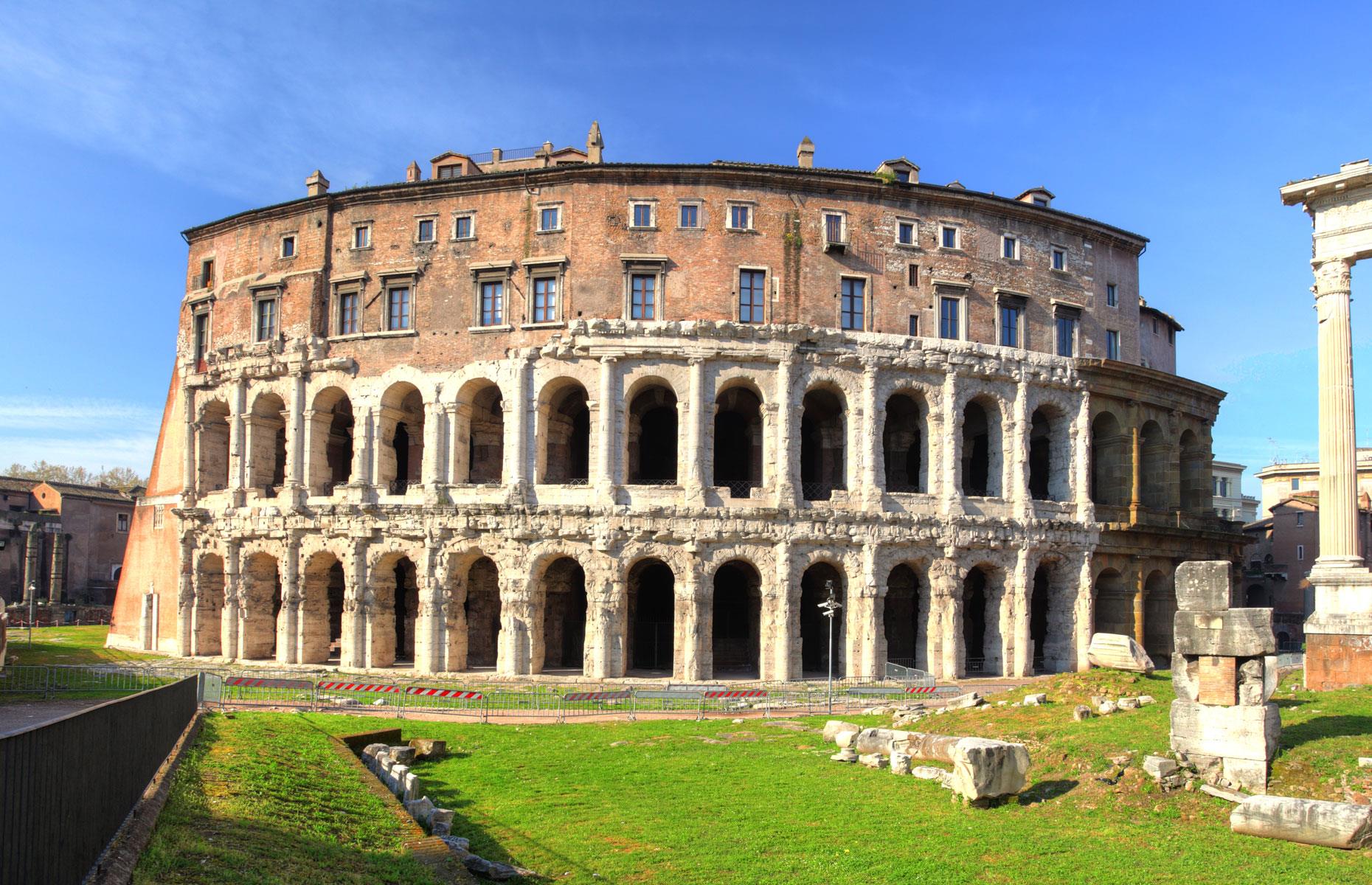 Die Vorlage: Marcellustheater, Rom, Italien