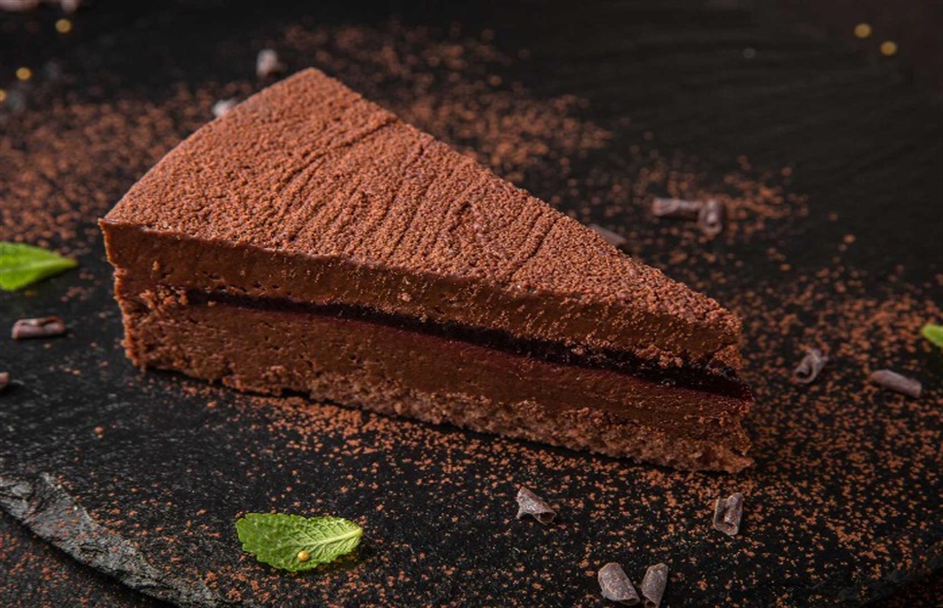Baked chocolate cheesecake