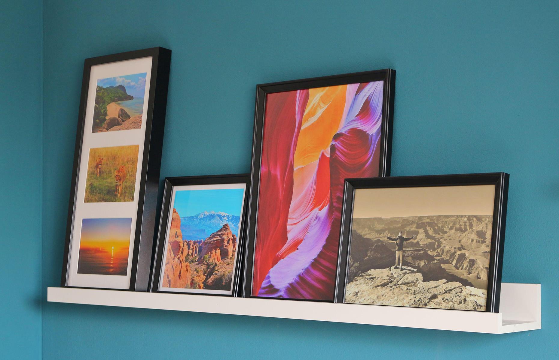 Lean framed pictures