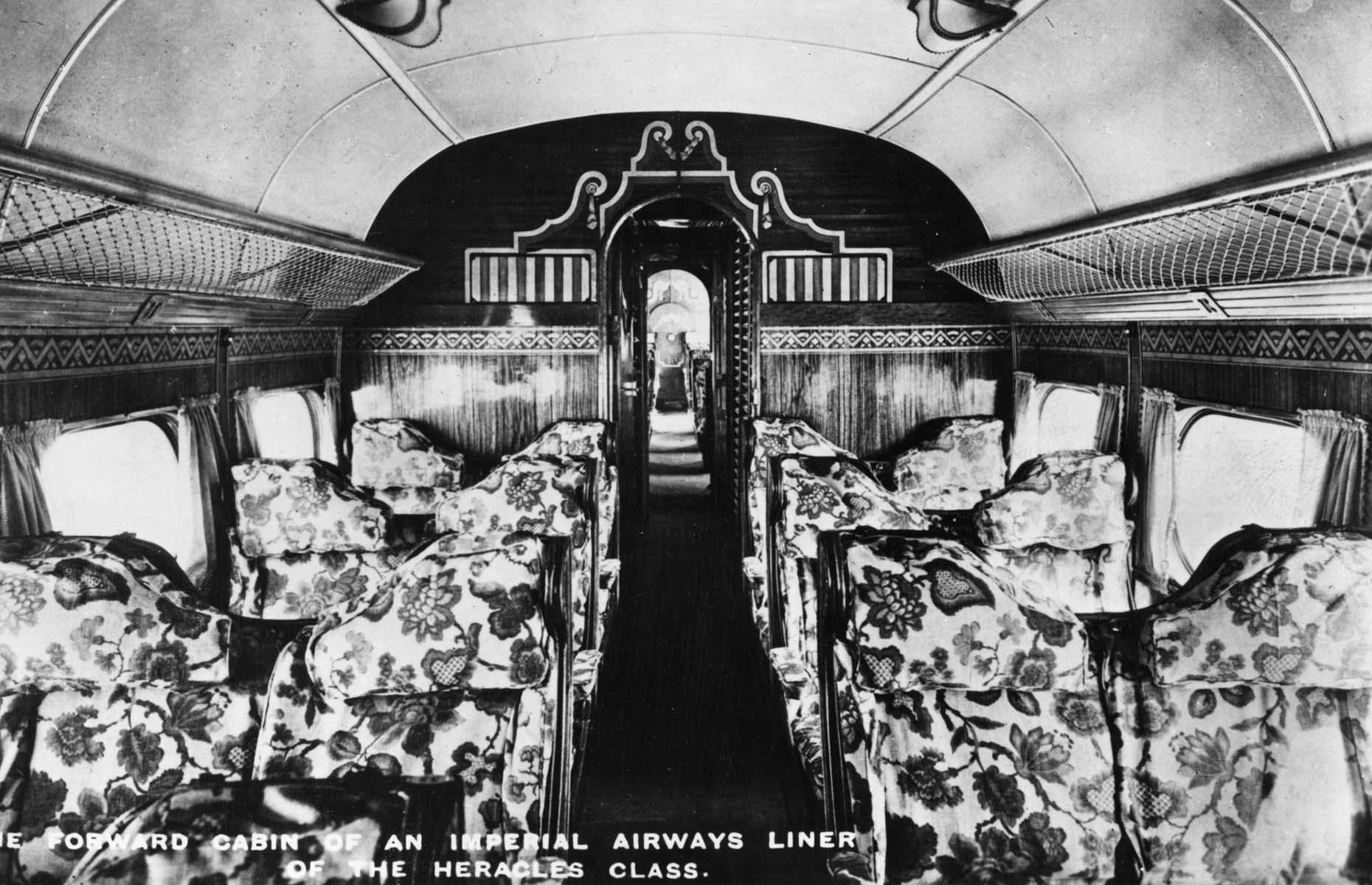 1930s: a plush Imperial Airways cabin