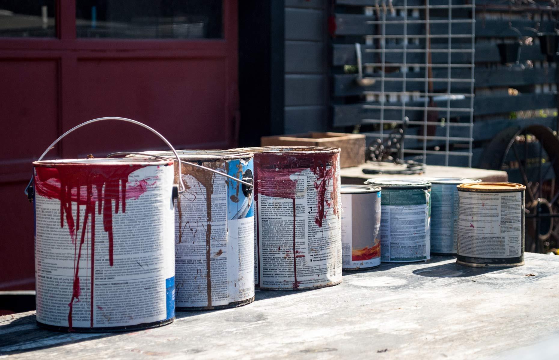 What you can take to the tip: paint tins