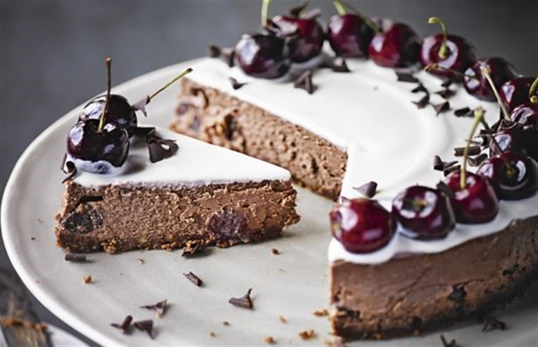Black Forest chocolate cherry cheesecake