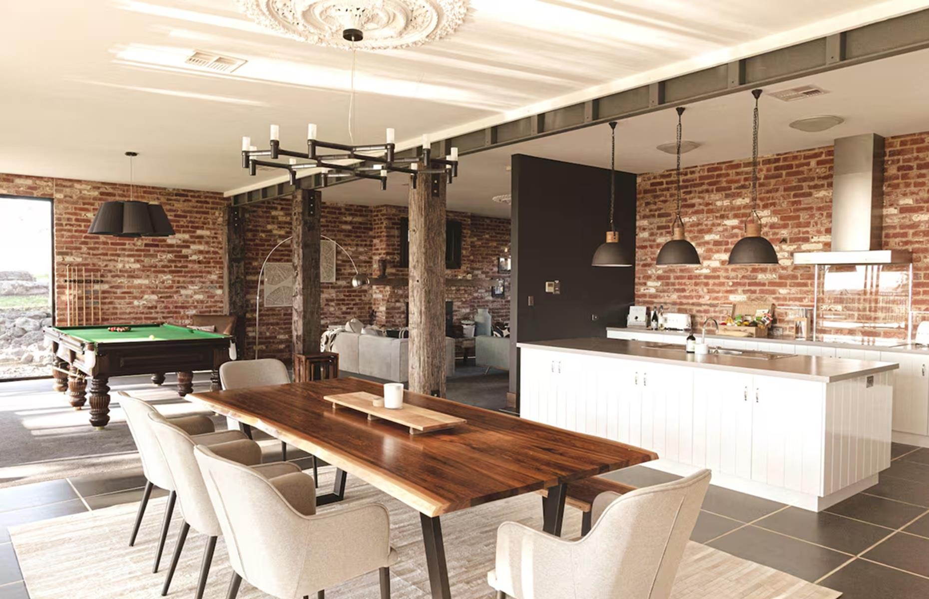 54-acre (22ha) livestock farm: exposed brick walls