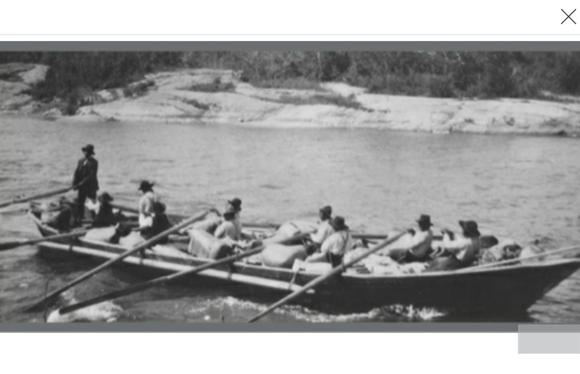 1860: York boat on the Red River, Manitoba