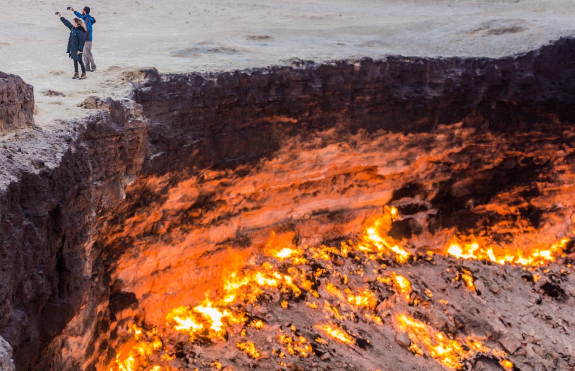22. The Darvaza Crater, Turkmenistan