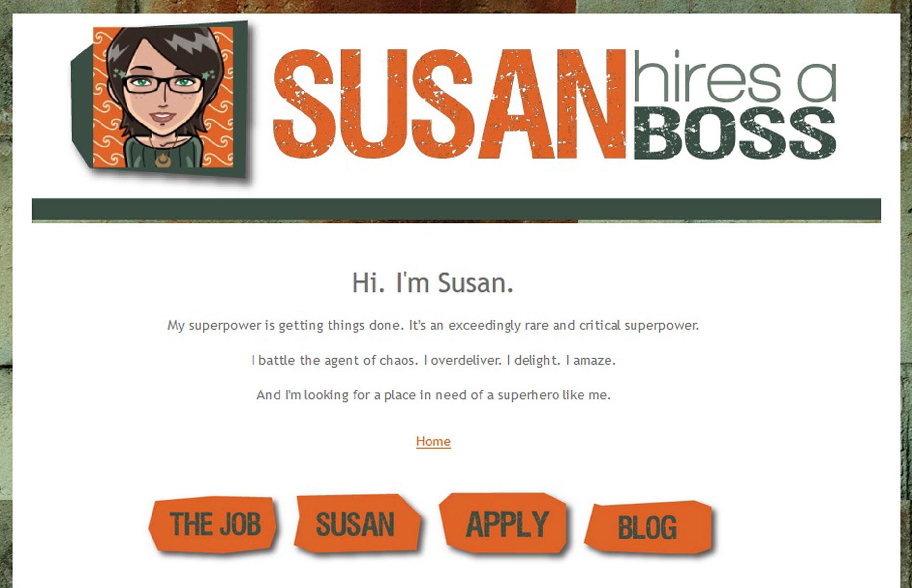 Susan's cheeky job search