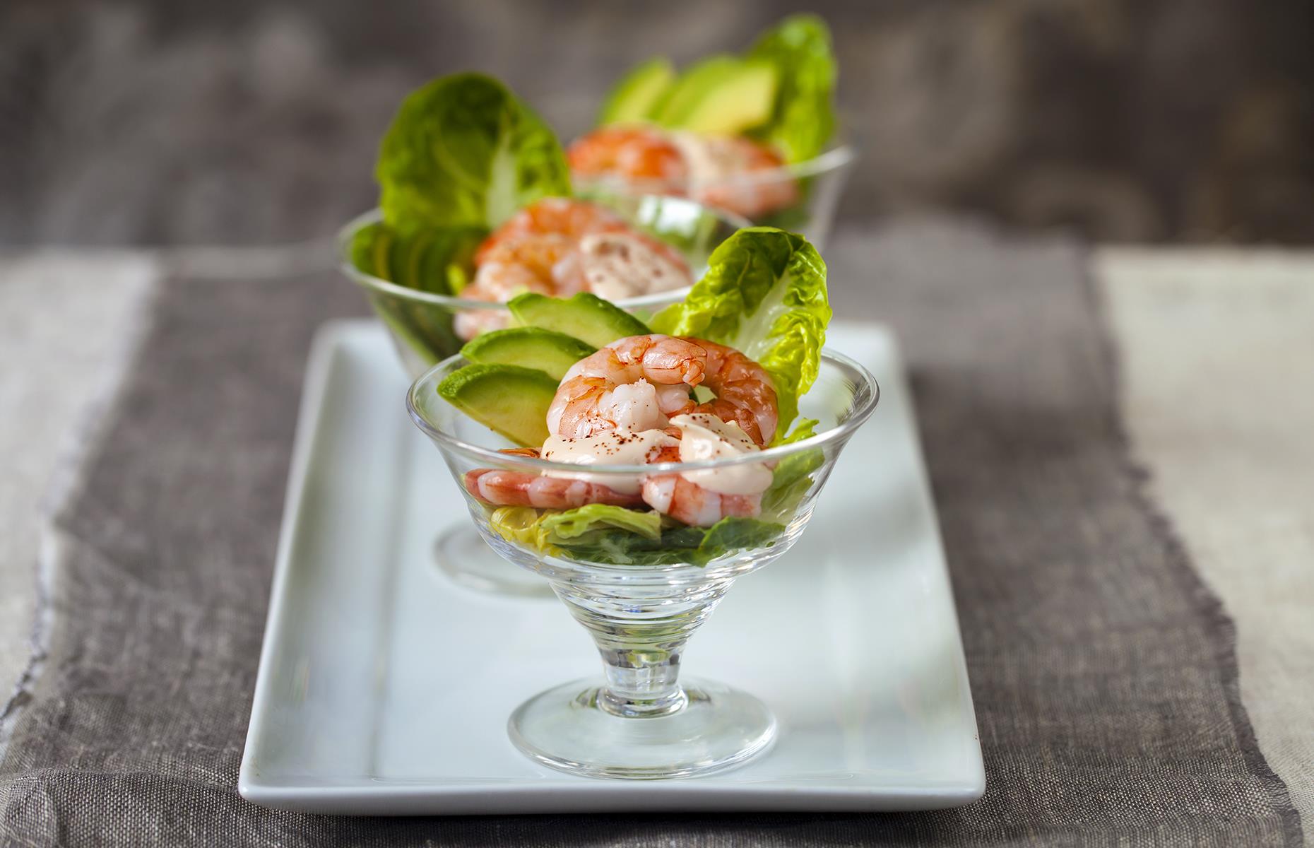 Starters: shrimp cocktail