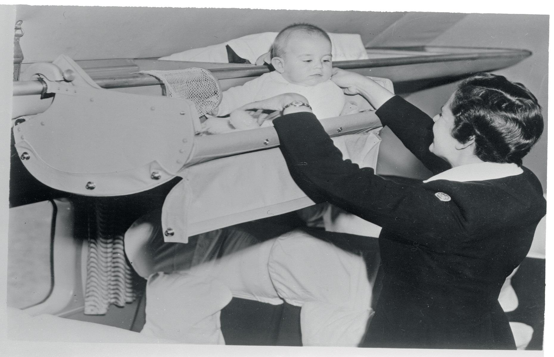 1950s: the Sky-Cot aboard a British Overseas Airways Corporation flight