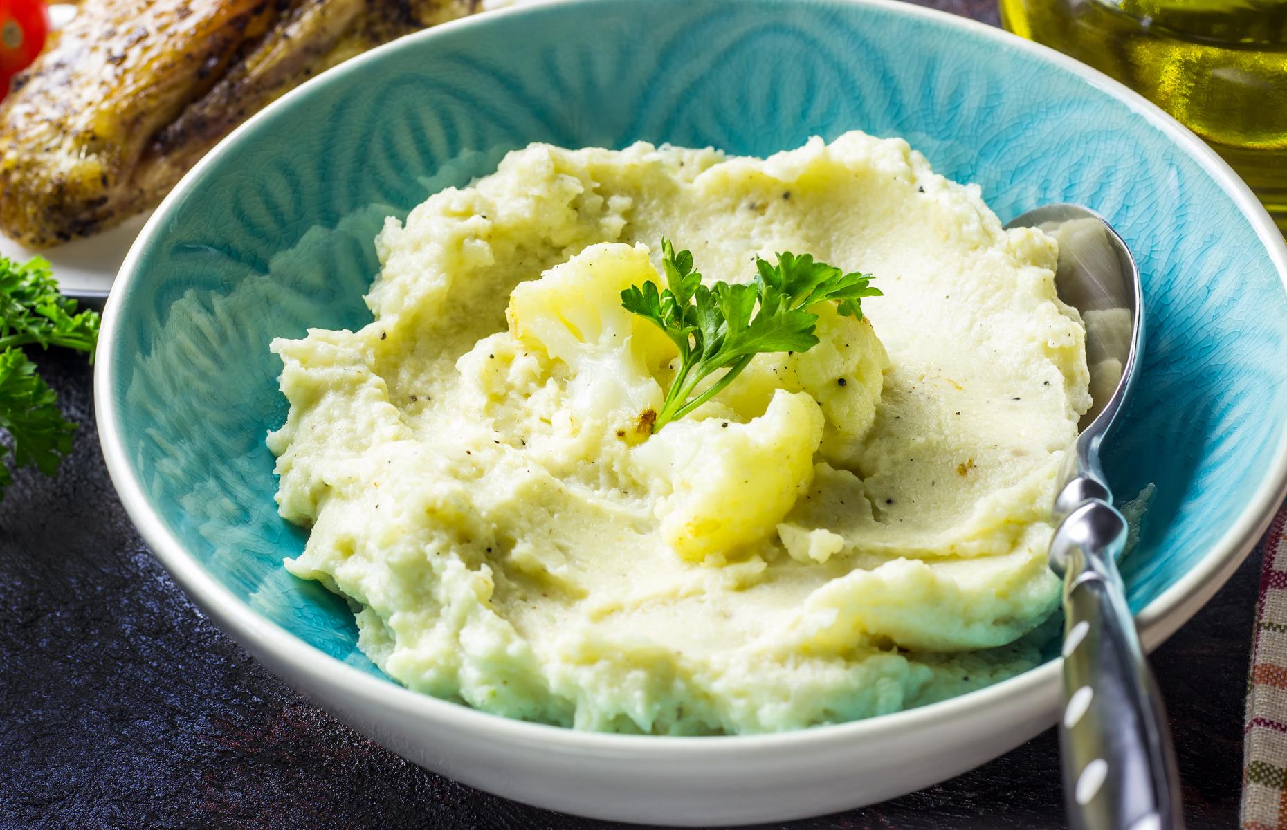 18. Add cauliflower to mashed potatoes