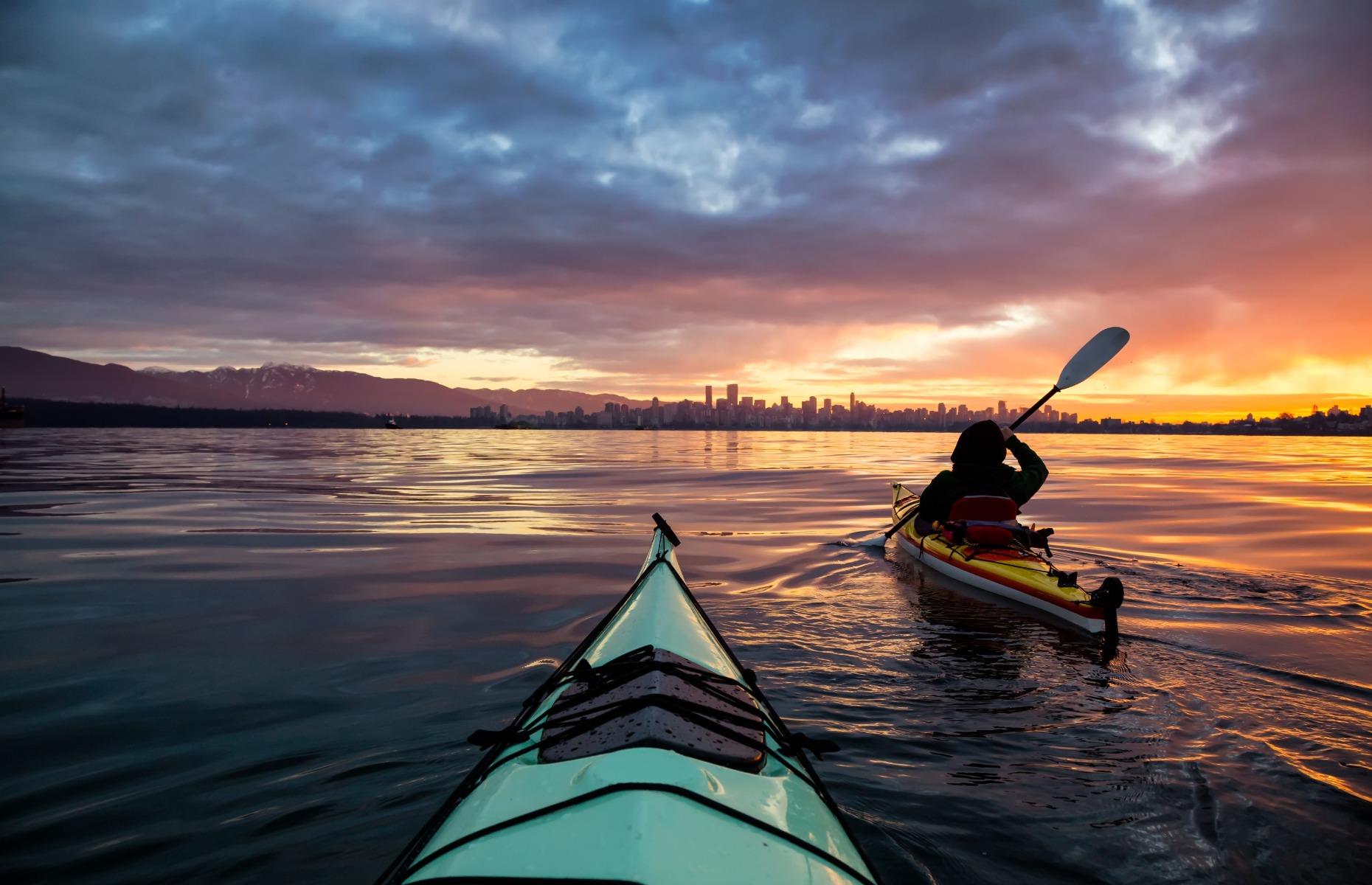 Sea kayaking in British Columbia