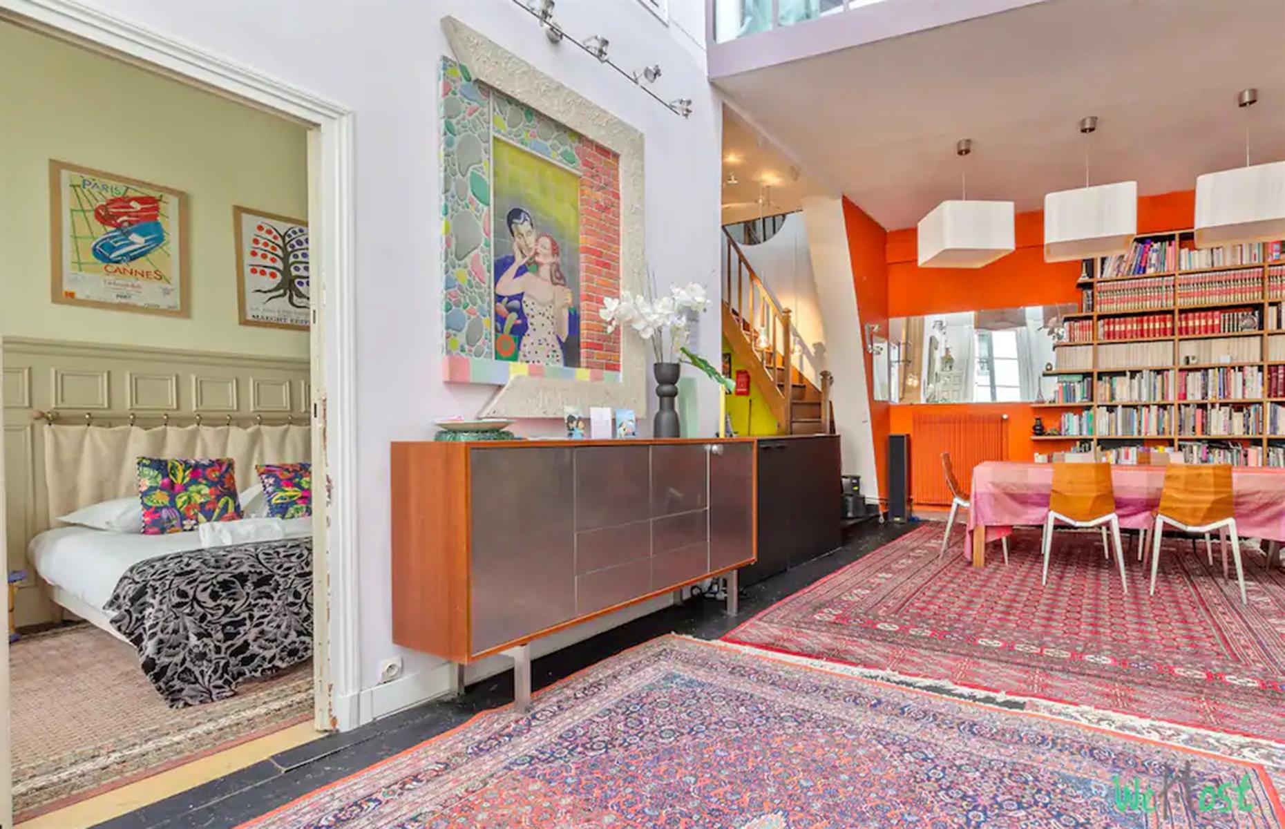 Colour-clash apartment, Paris, France