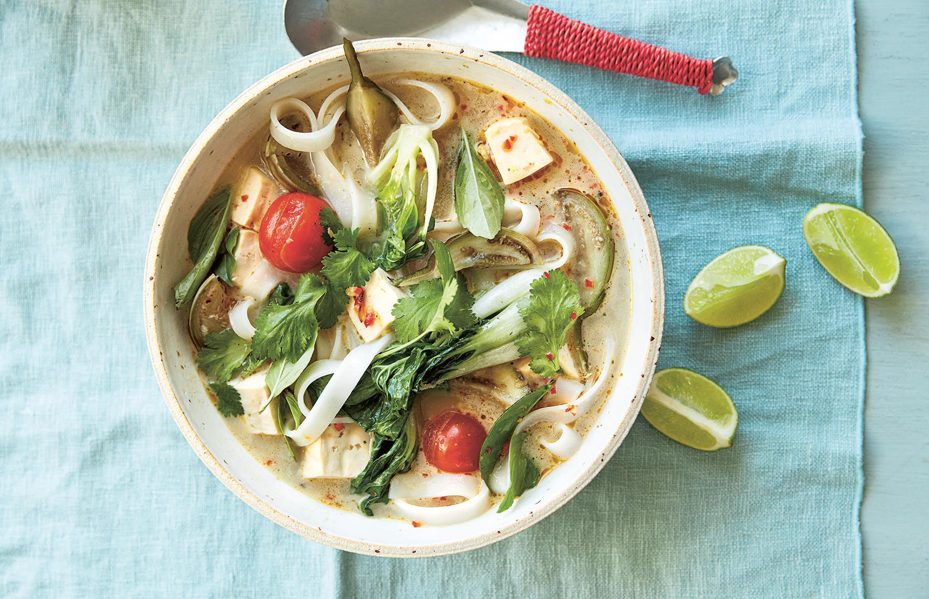 26. Thai aubergine tom yum soup