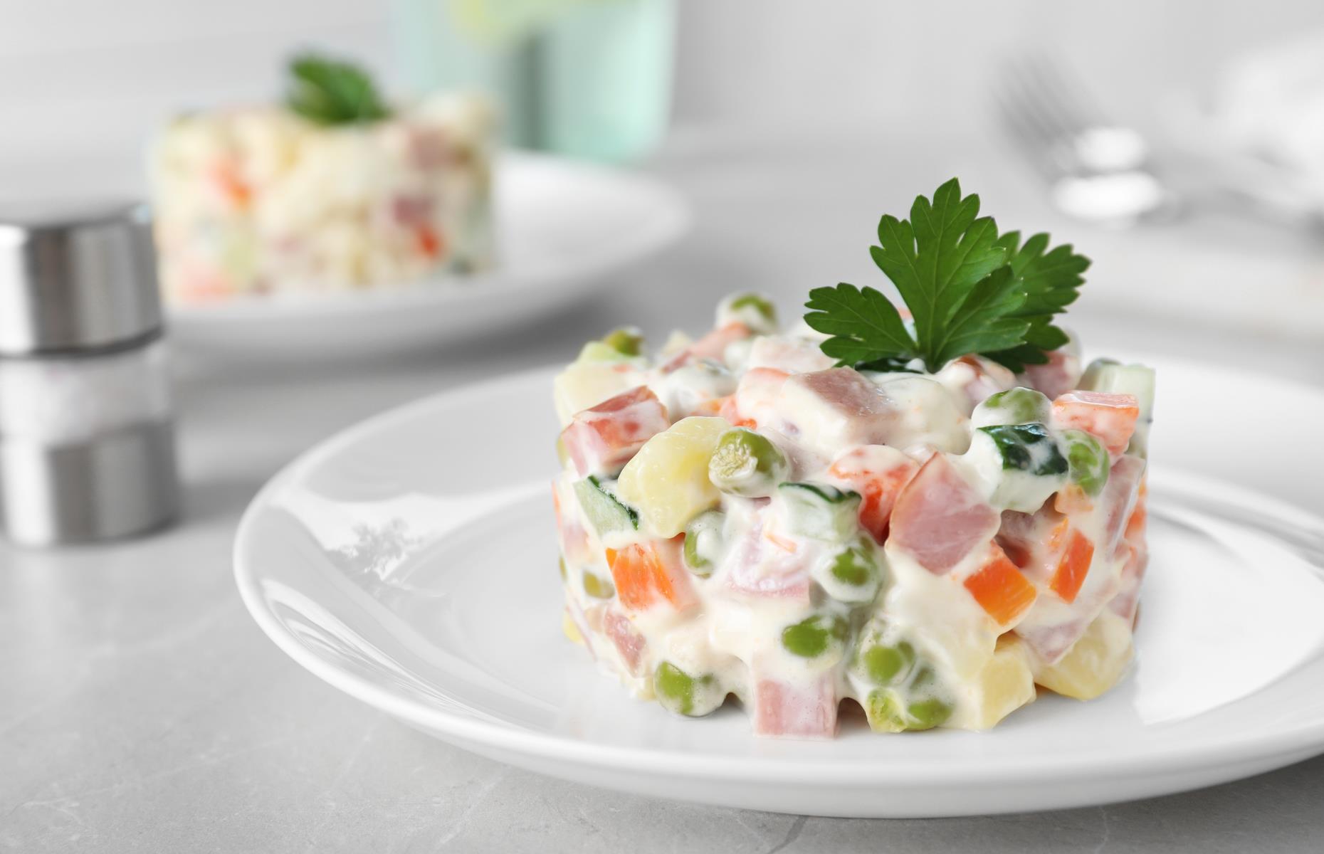 16. Potato and hot dog salad