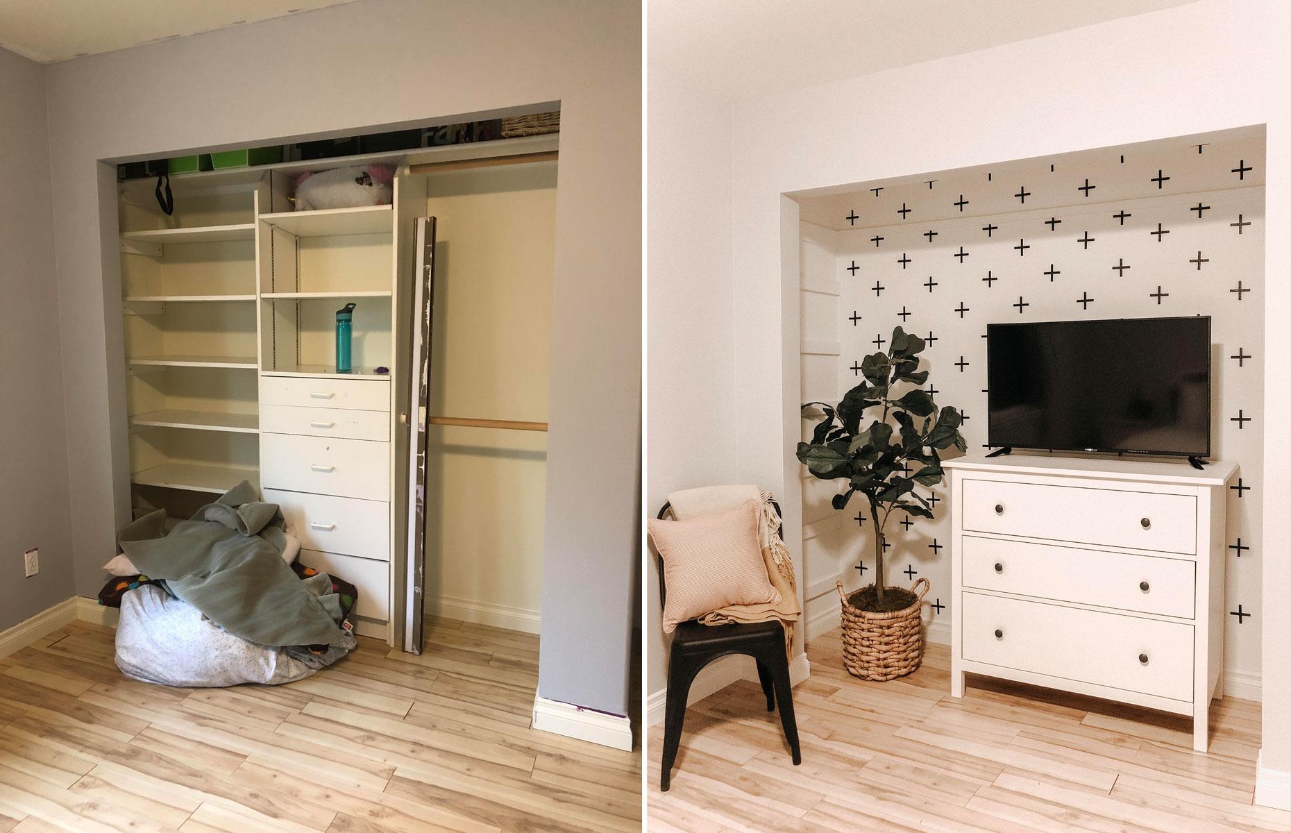 A stylish TV nook 