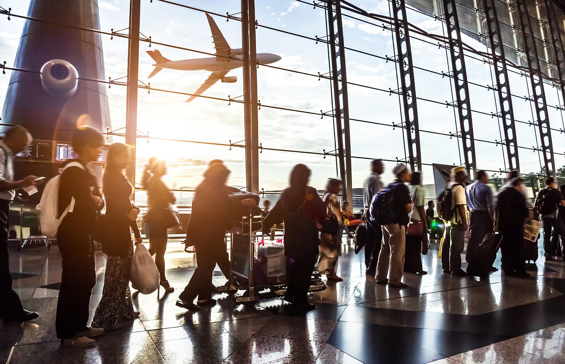 Le nombre de passagers de vols commerciaux