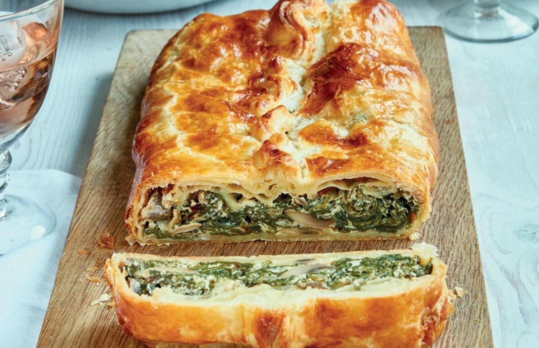 Mushroom and spinach en croûte 