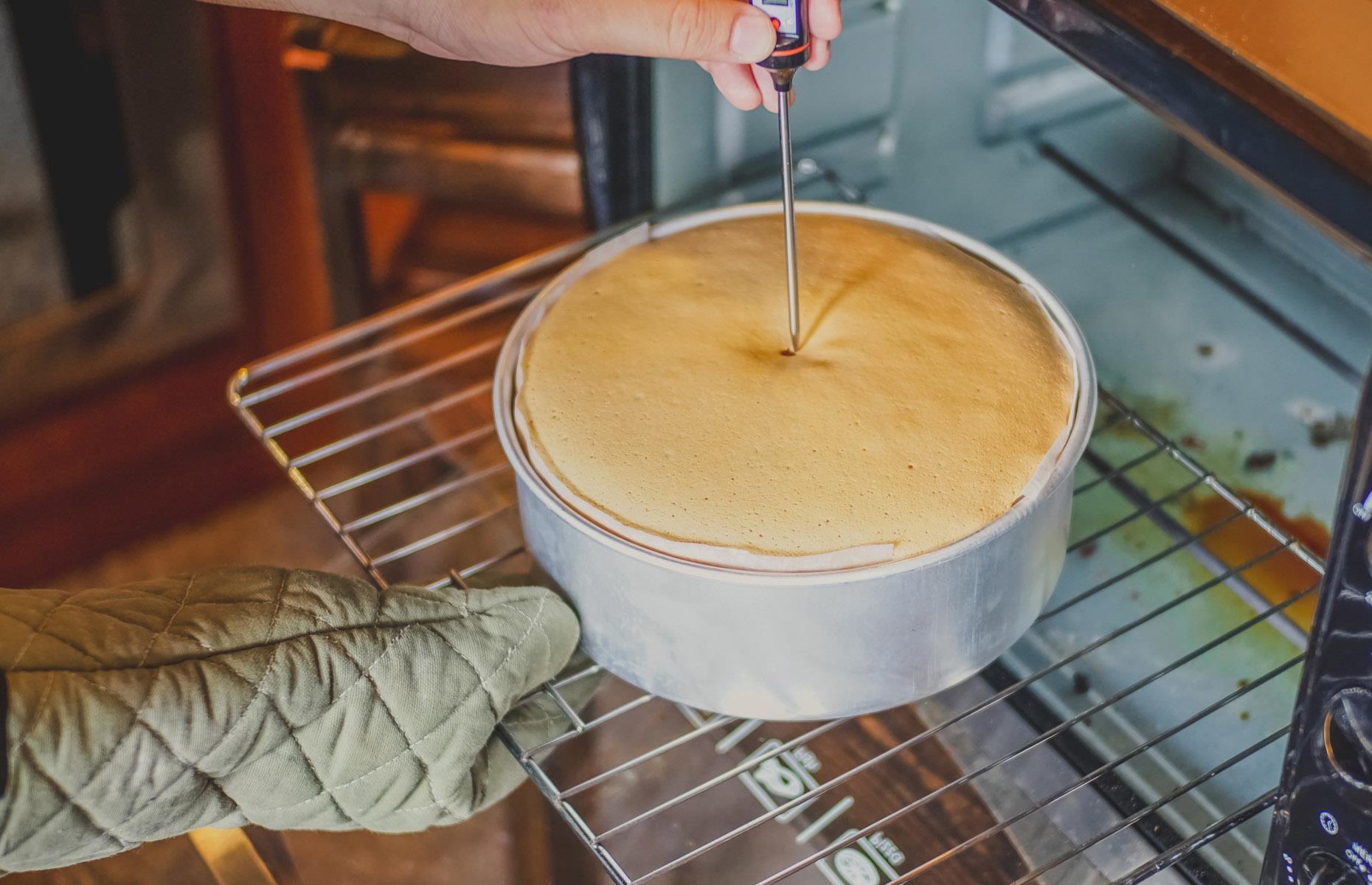 Use a skewer to check cakes are ready