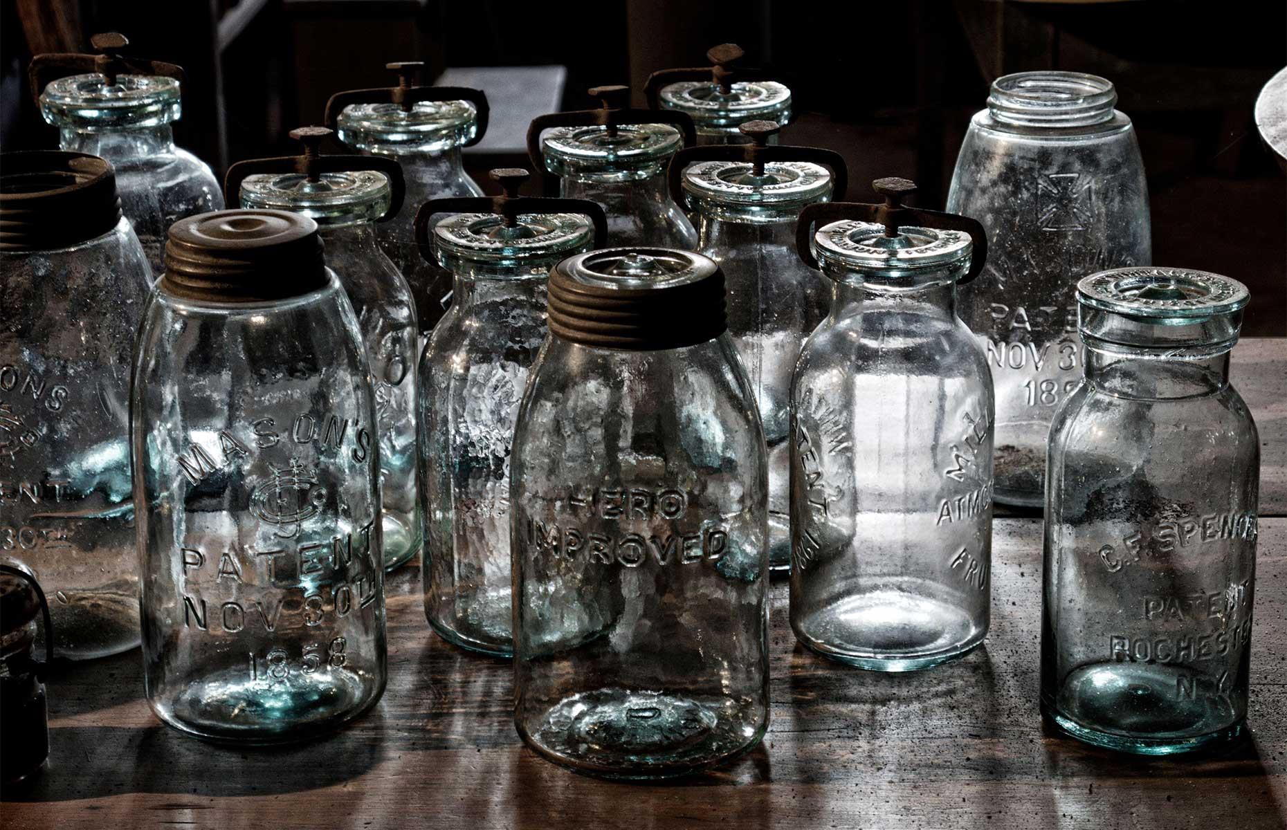 Mason jars: 1858