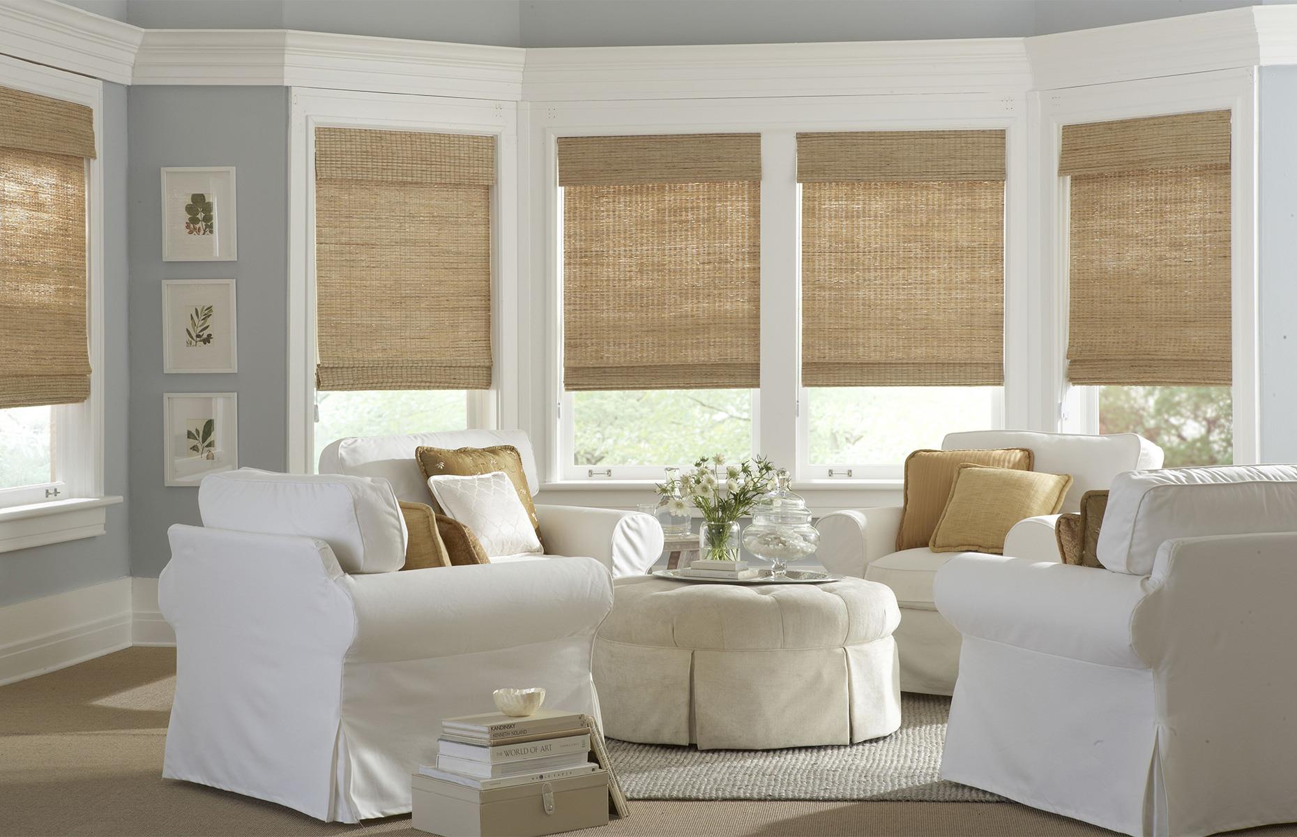 Natural bamboo blinds