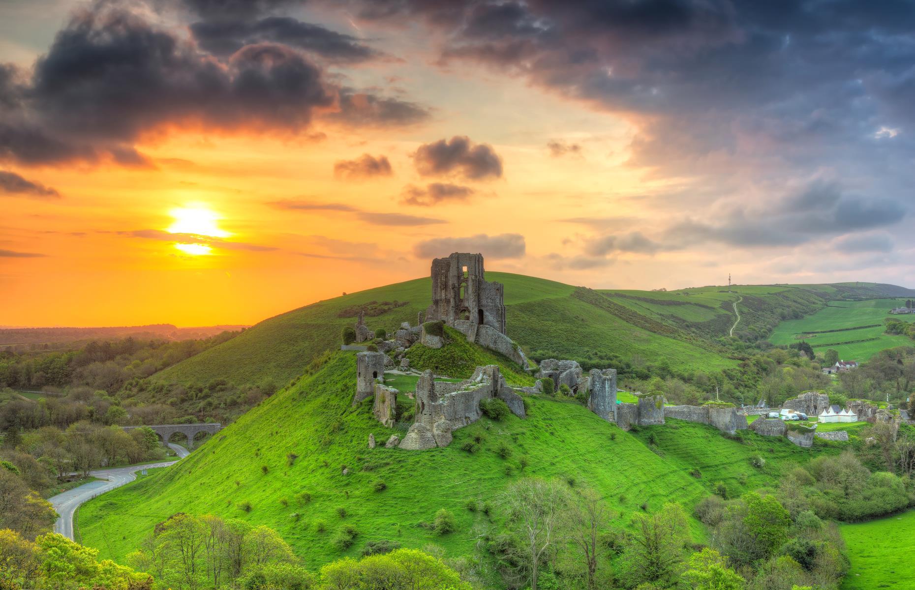 Corfe Castle, Dorset, England