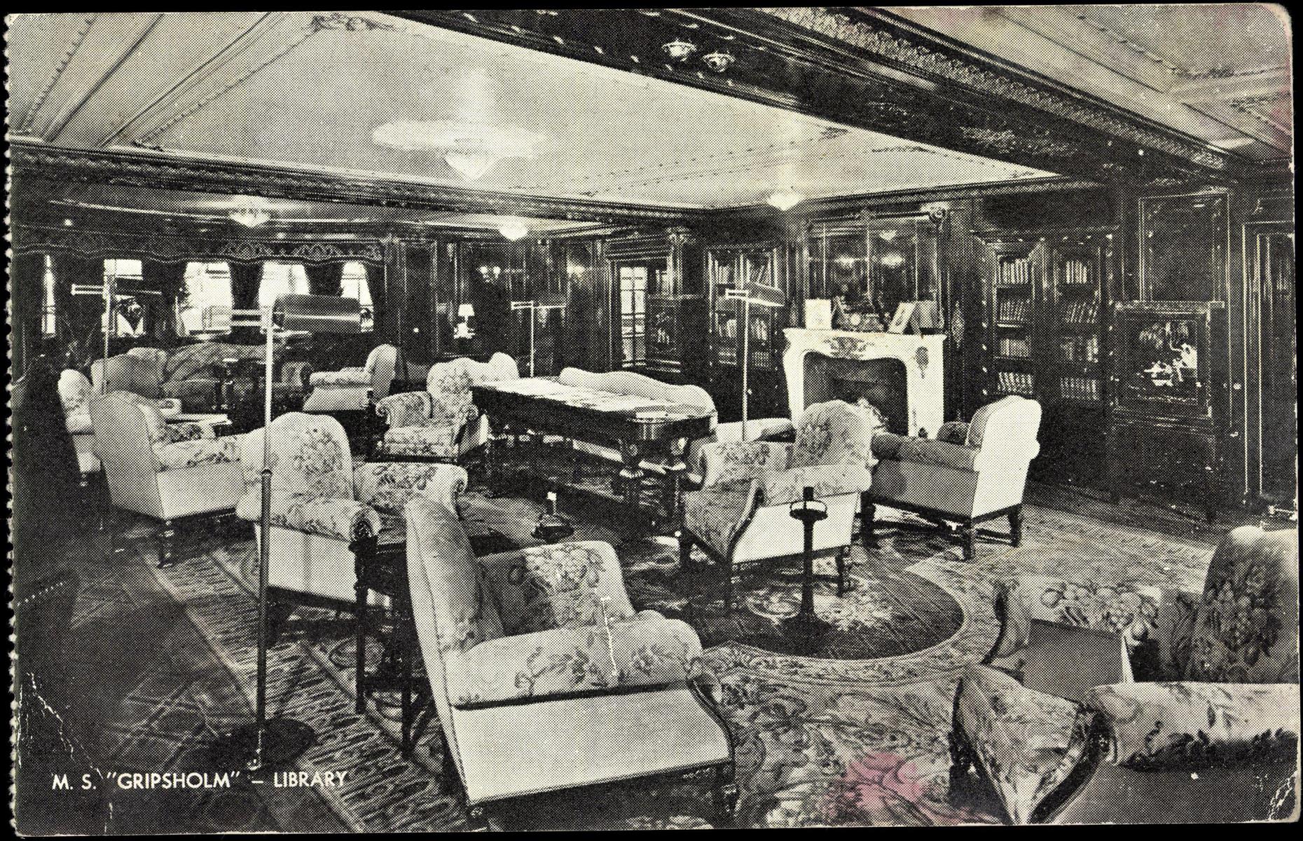 1934: MS Gripsholm's library