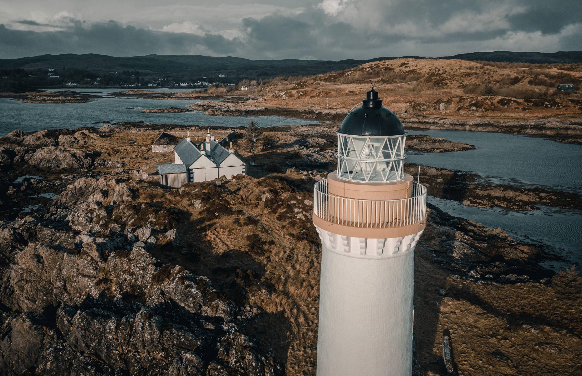 Eilean Sionnach Lighthouse cottage, Isleornsay, Scotland 