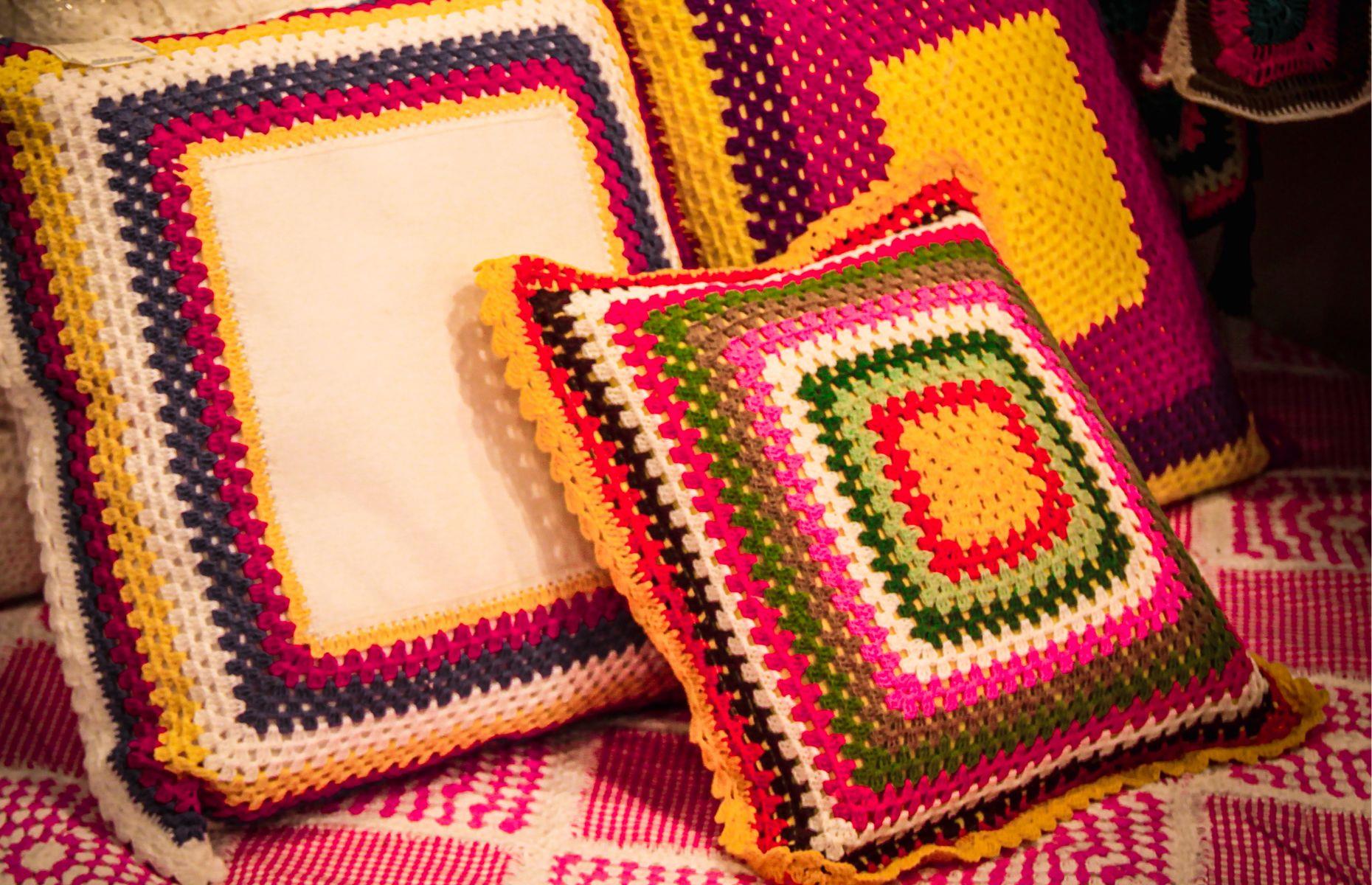 Crochet cushions