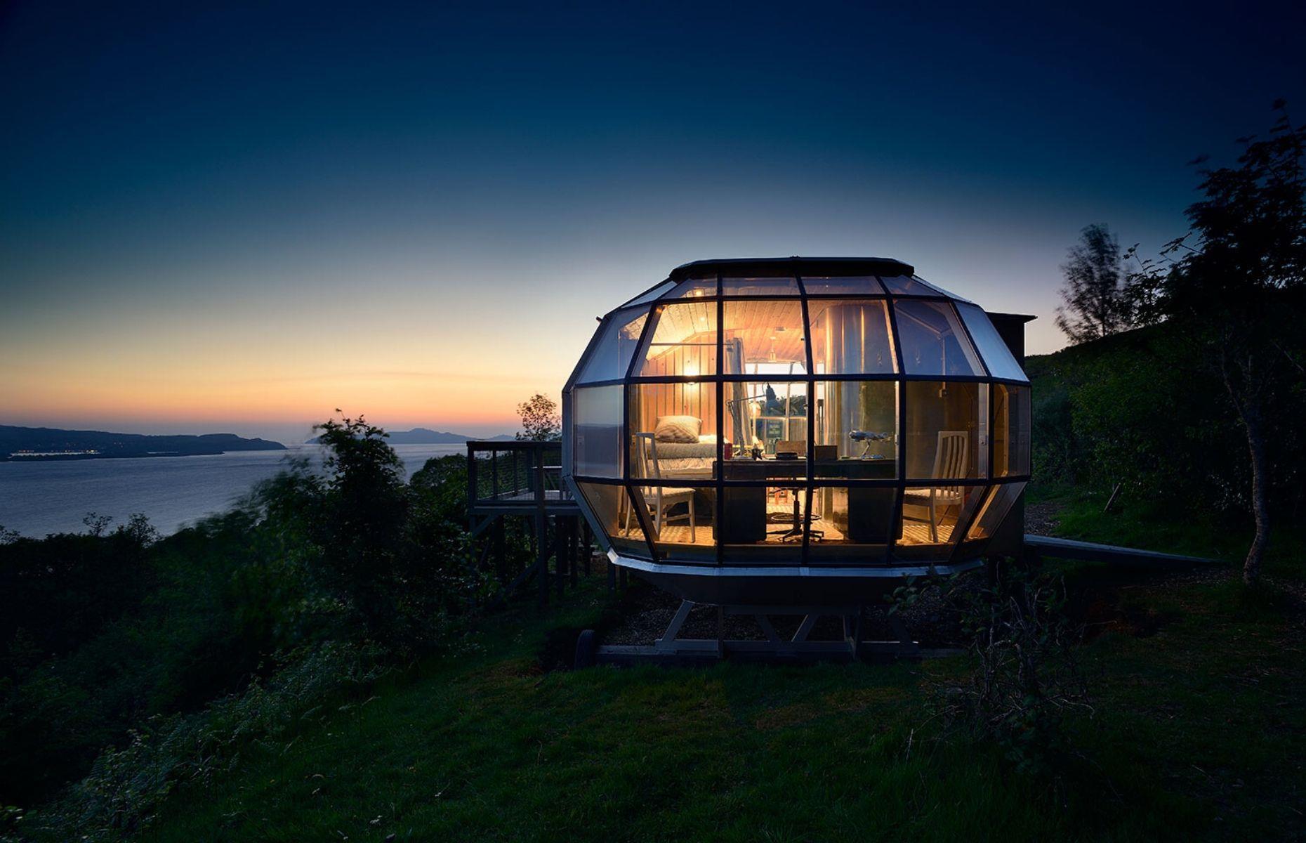 Modern airship, Oban, UK