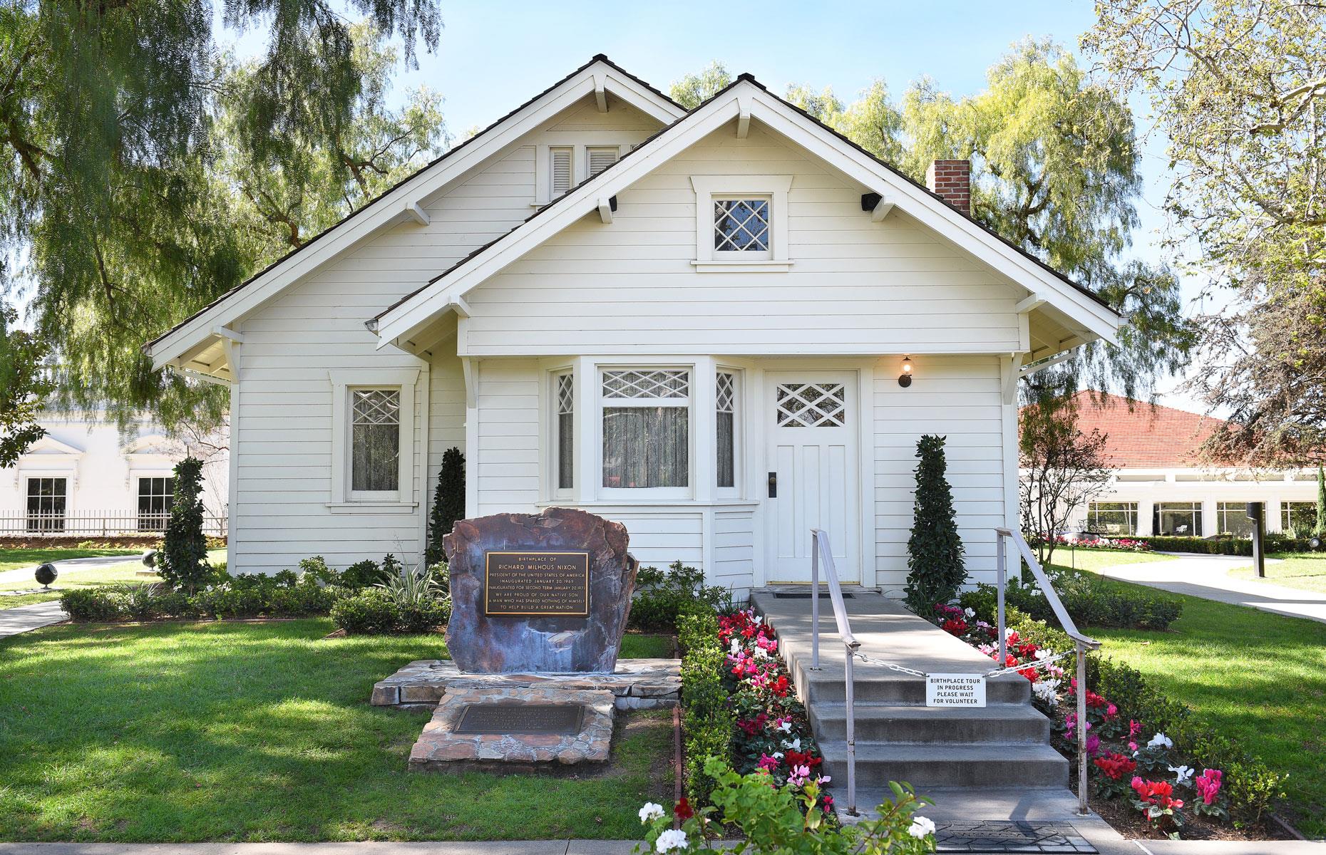 Richard Nixon's simple bungalow in Yorba Linda, California