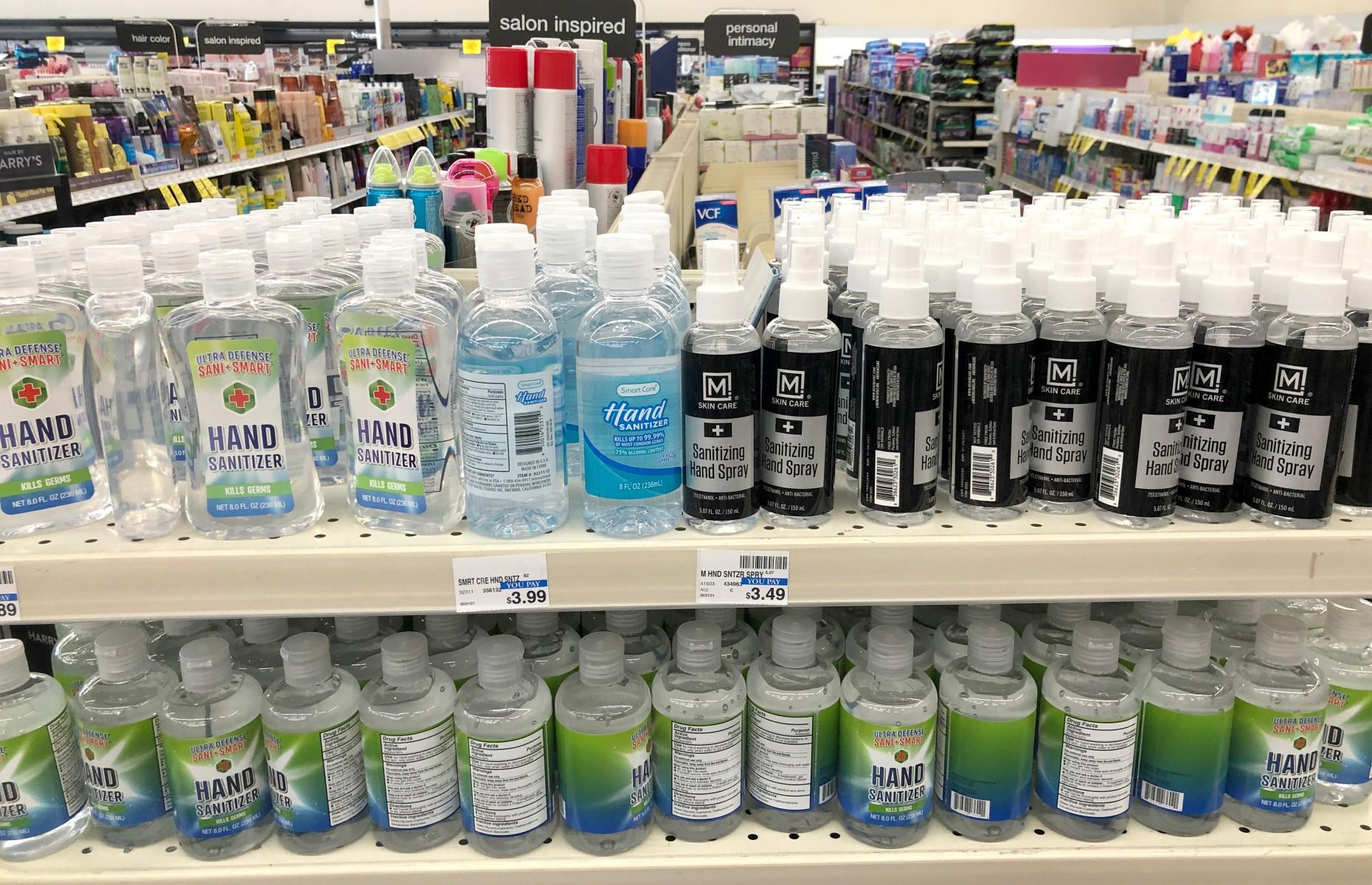 Then: hand sanitizer