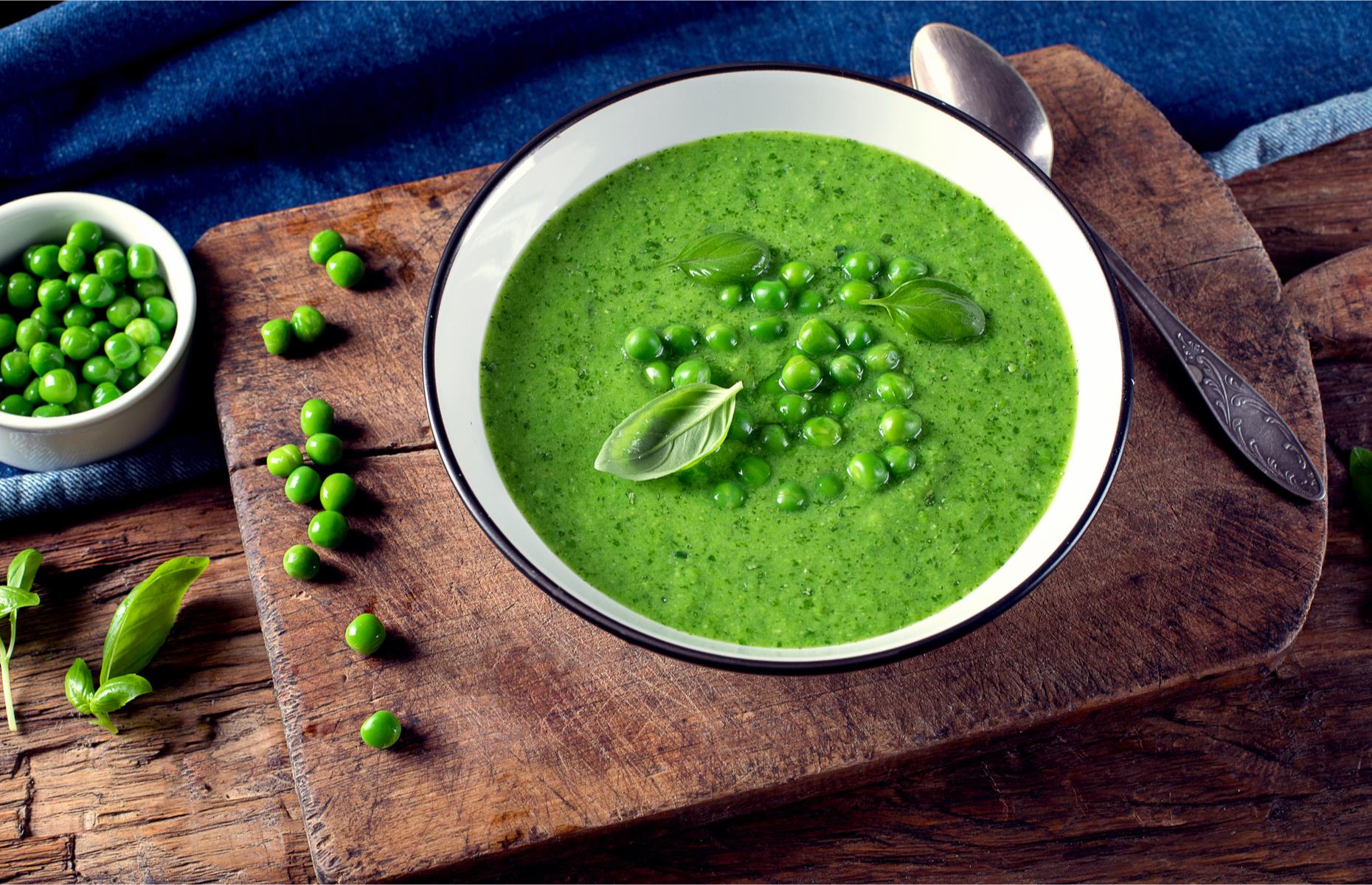 Speedy pea soup