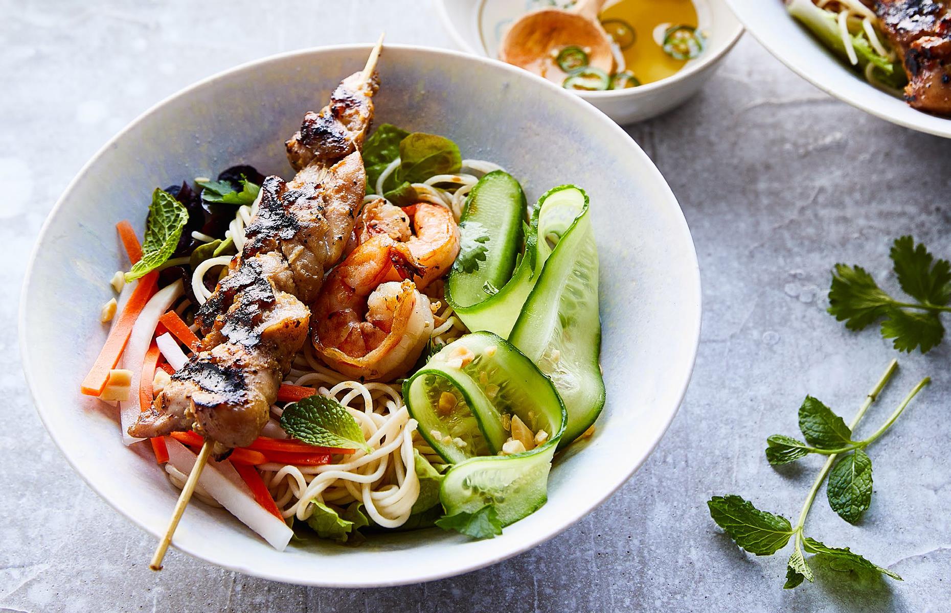 10. Rice noodle salad bowl